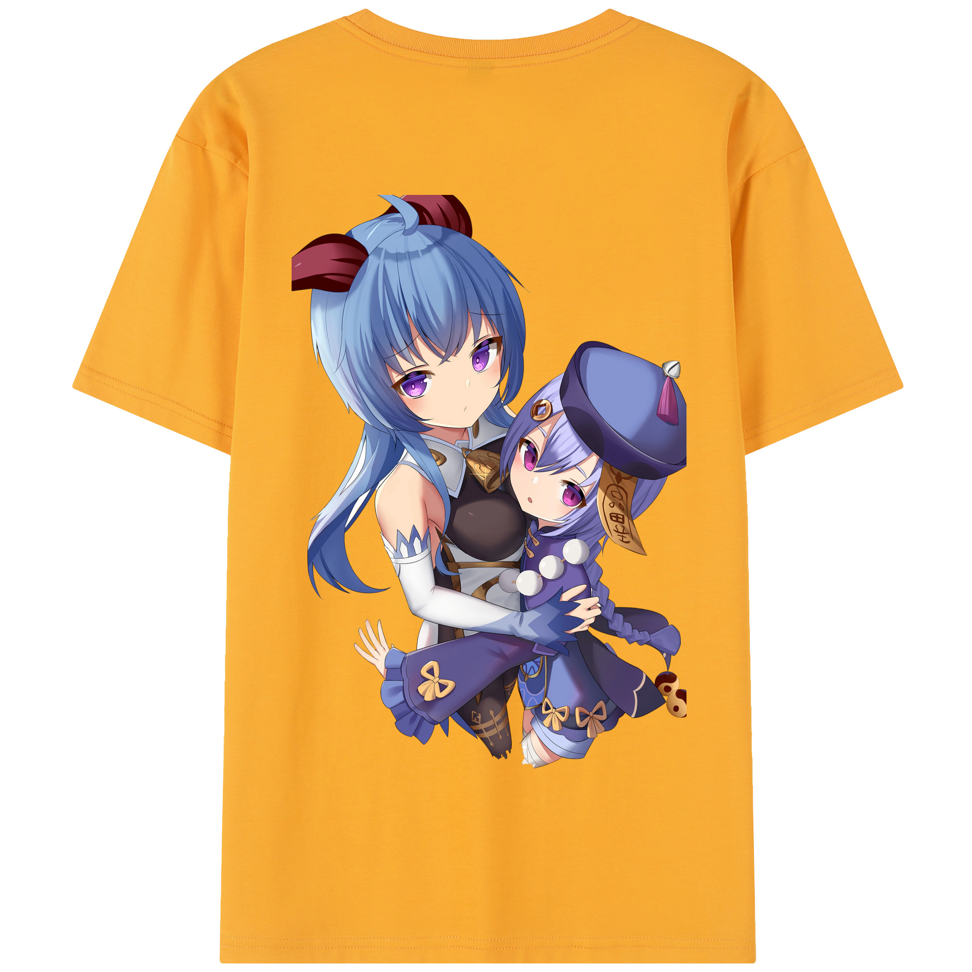 げんし神 甘雨 かんう genshin Ganyu 綿100％半袖Tシャツ（背面プリント）