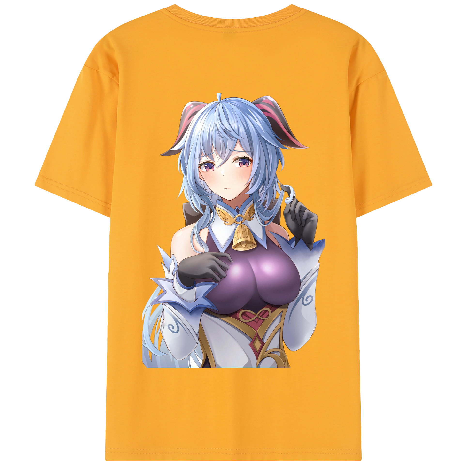 げんし神 甘雨 かんう genshin Ganyu 綿100％半袖Tシャツ（背面プリント）