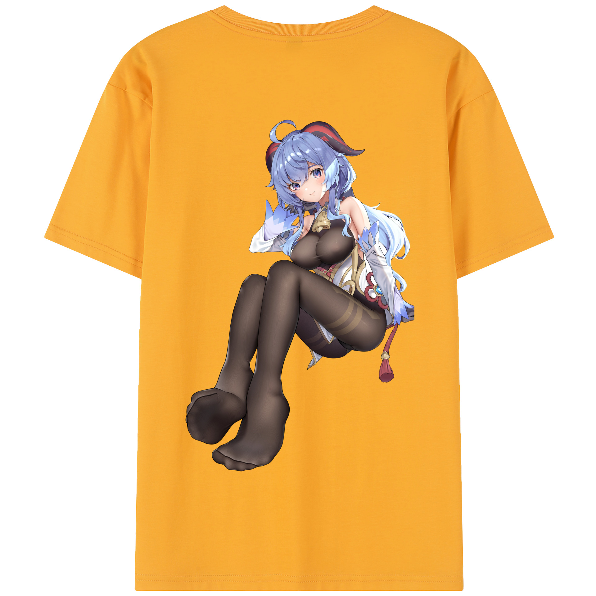 げんし神 甘雨 かんう genshin Ganyu 綿100％半袖Tシャツ（背面プリント）