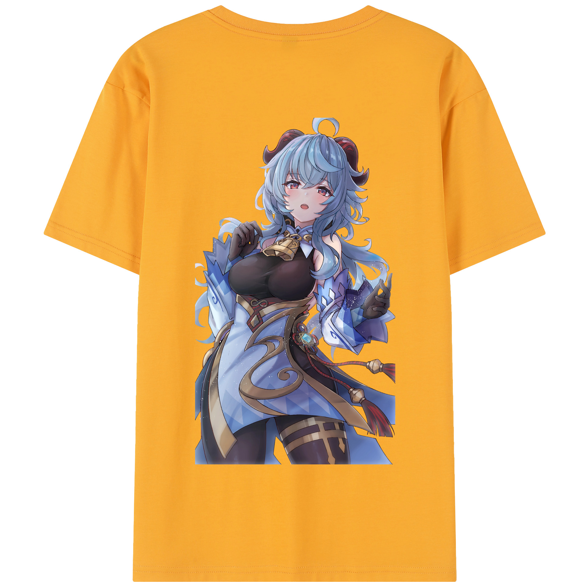 げんし神 甘雨 かんう genshin Ganyu 綿100％半袖Tシャツ（背面プリント）