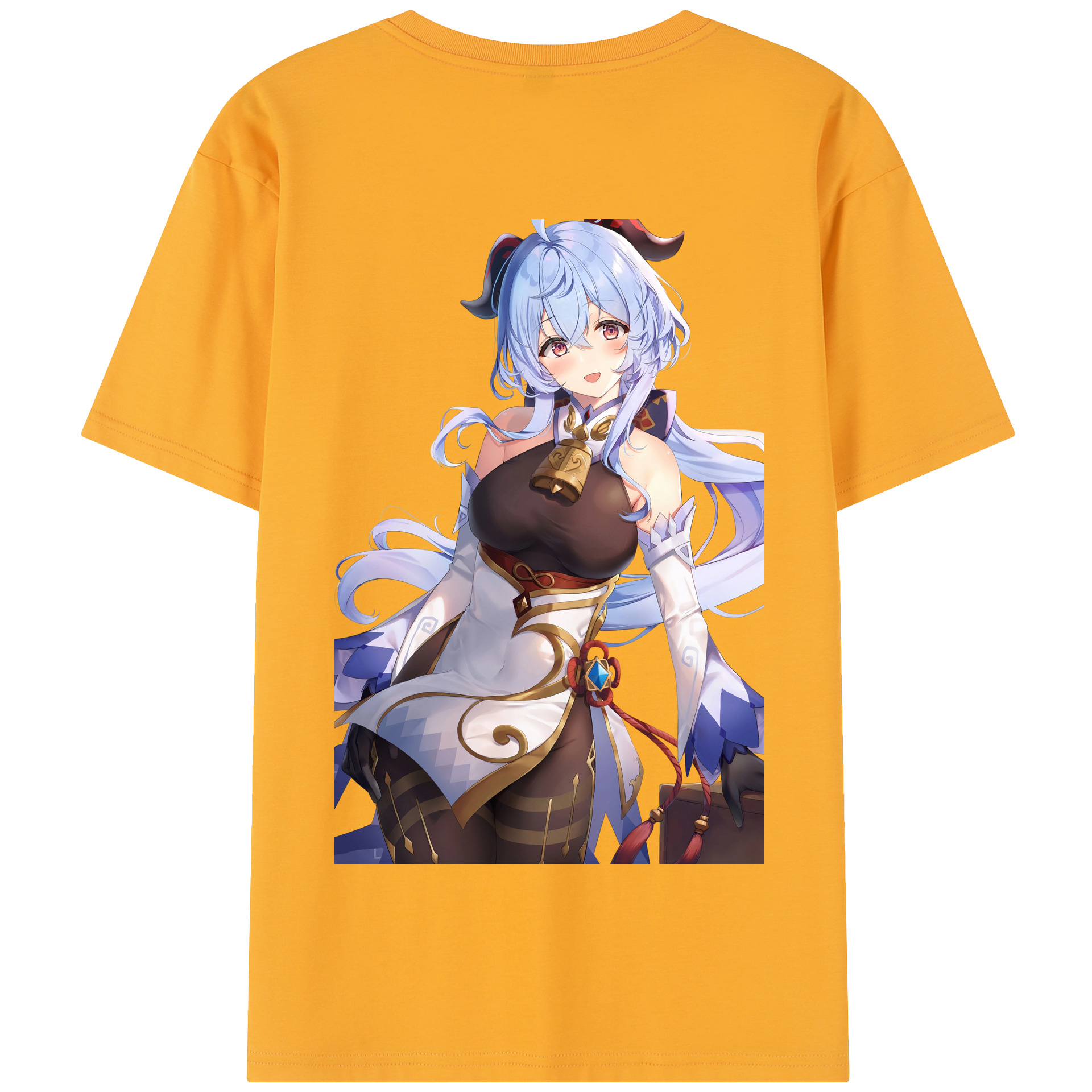 げんし神 甘雨 かんう genshin Ganyu 綿100％半袖Tシャツ（背面プリント）