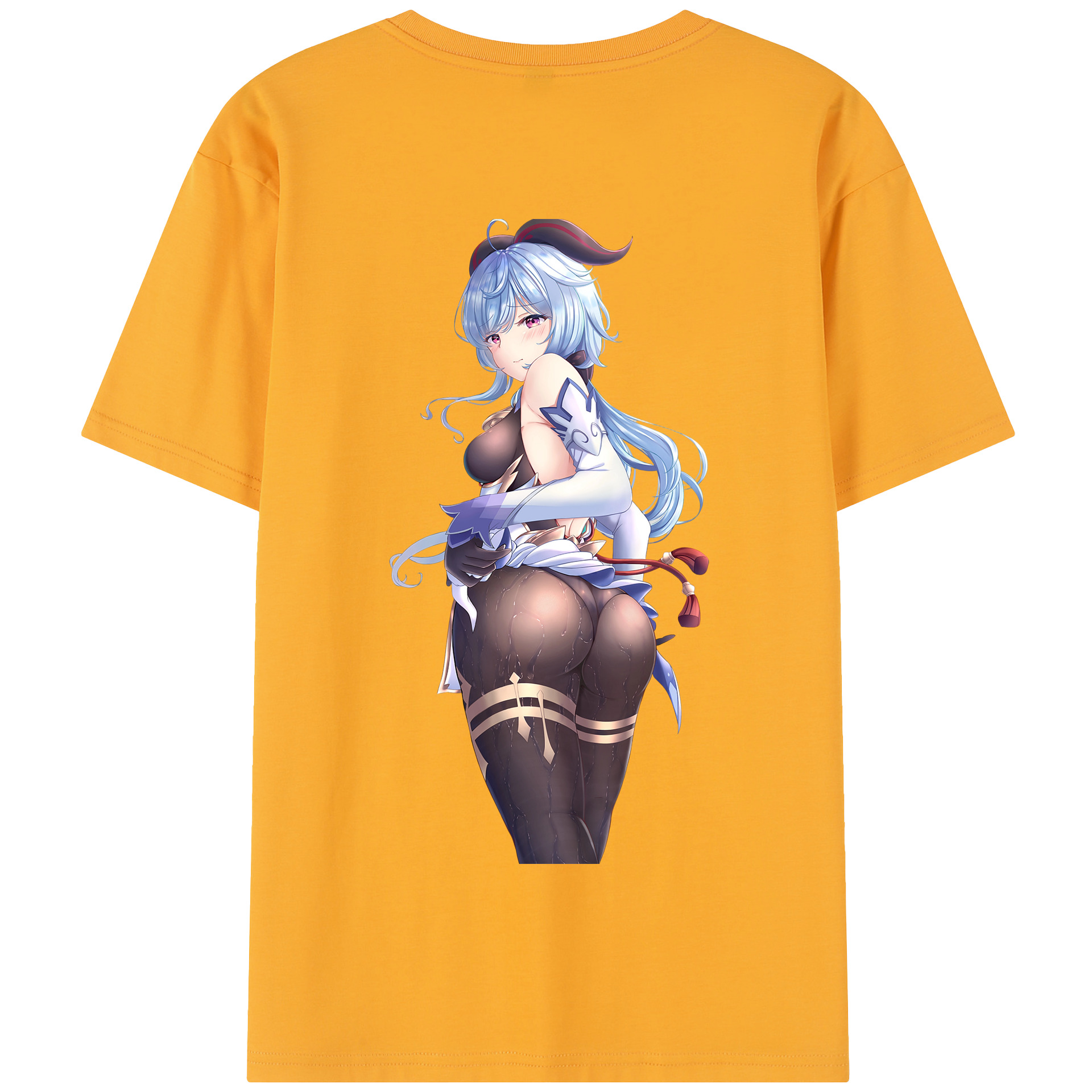 げんし神 甘雨 かんう genshin Ganyu 綿100％半袖Tシャツ（背面プリント）