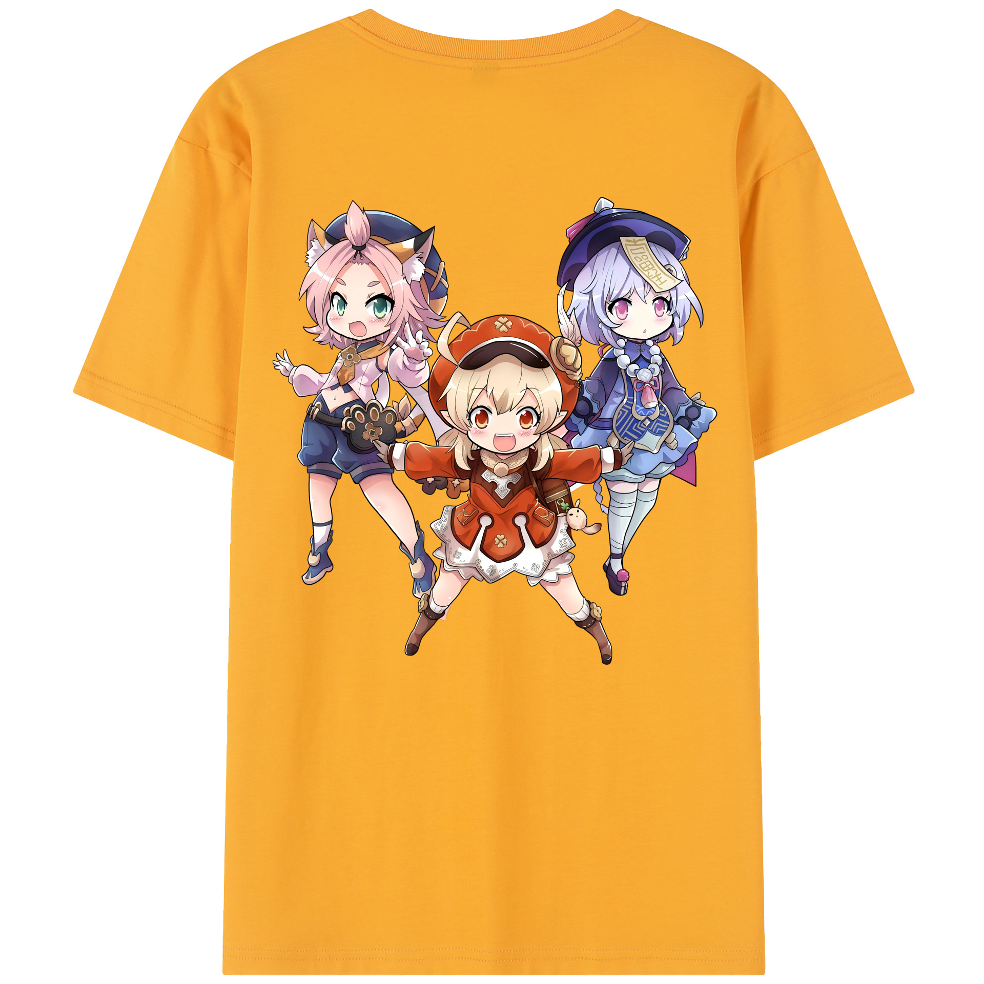 げんし神 七七 なな  genshin Nana 綿100％半袖Tシャツ（背面プリント）