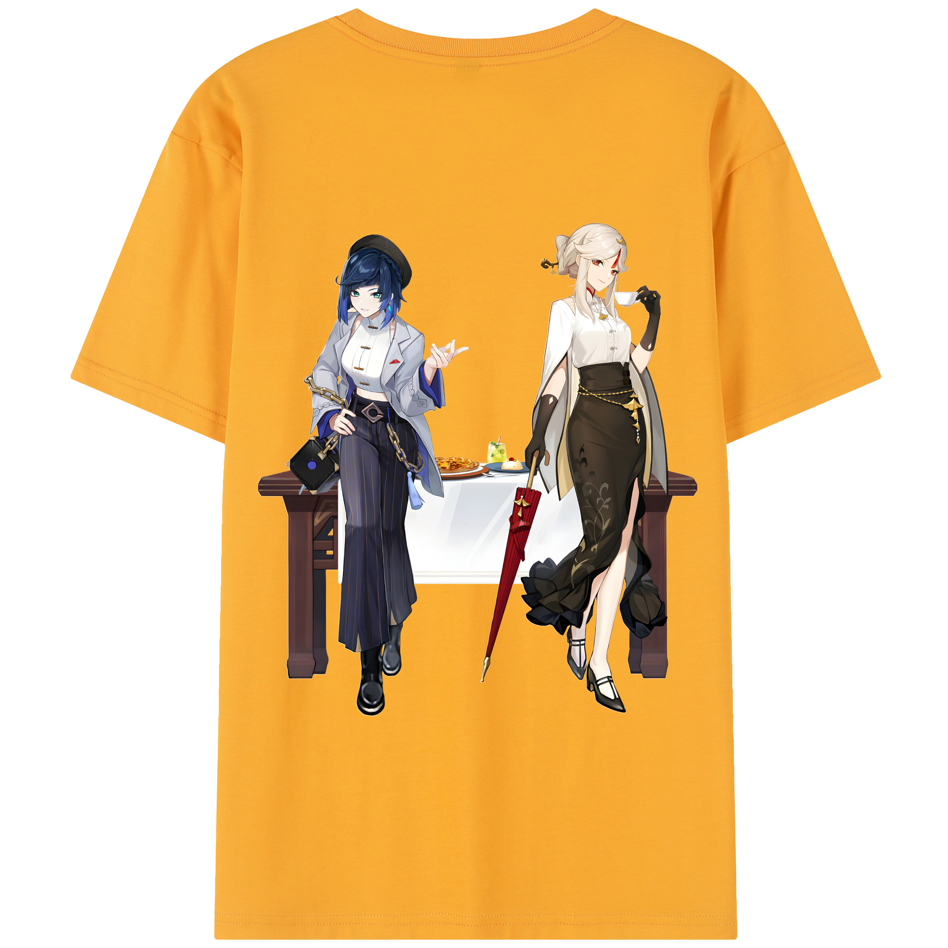 げんし神 夜兰 やらん genshin Yaran 綿100％半袖Tシャツ（背面プリント）