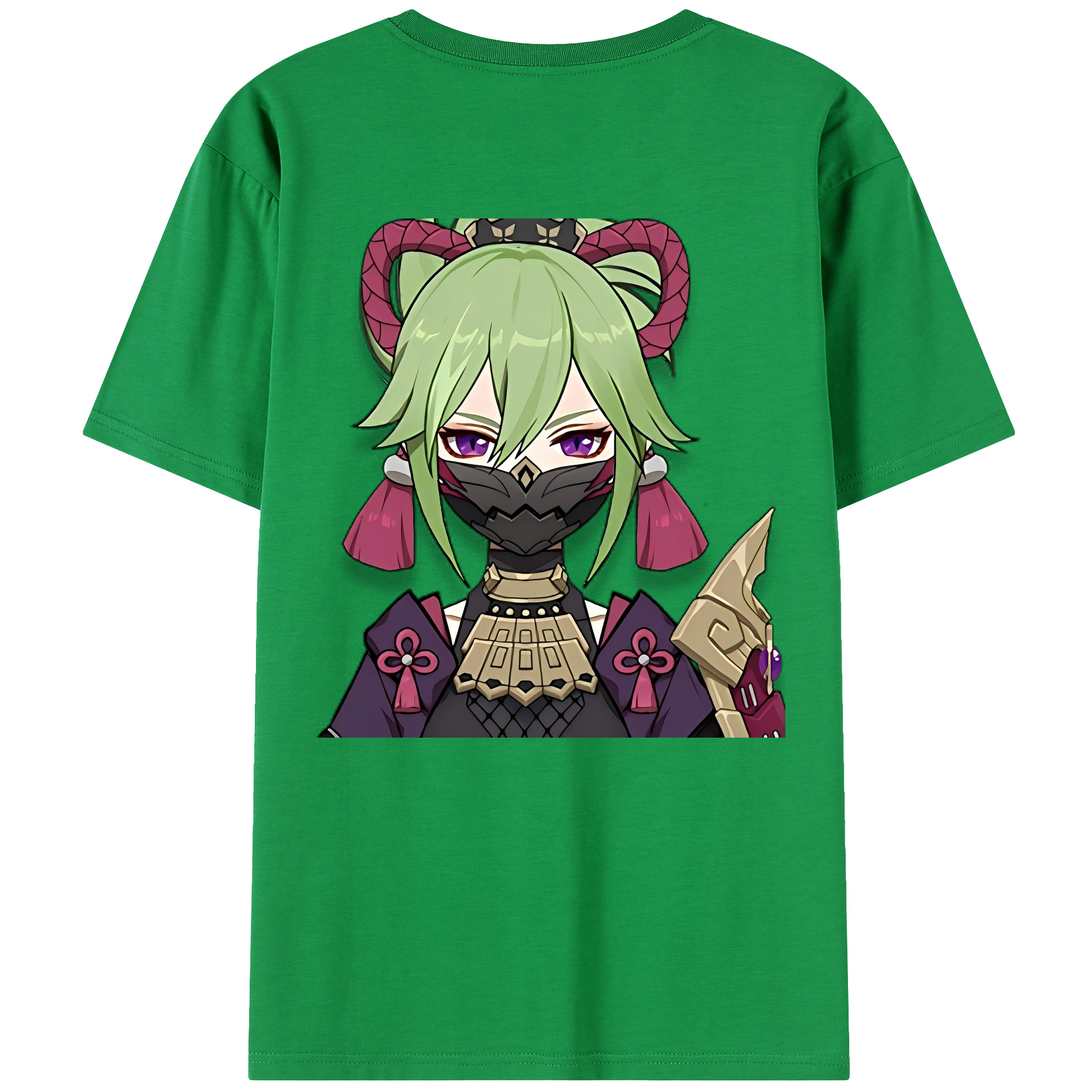 げんし神  久岐忍 くき しのぶ genshin Kuki Shinobu 綿100％半袖Tシャツ（背面プリント）
