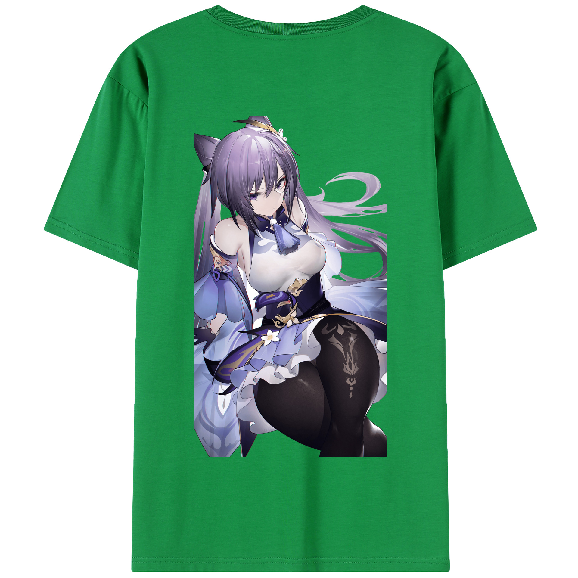げんし神 刻晴 こくせい genshin Kokusei 綿100％半袖Tシャツ（背面プリント）