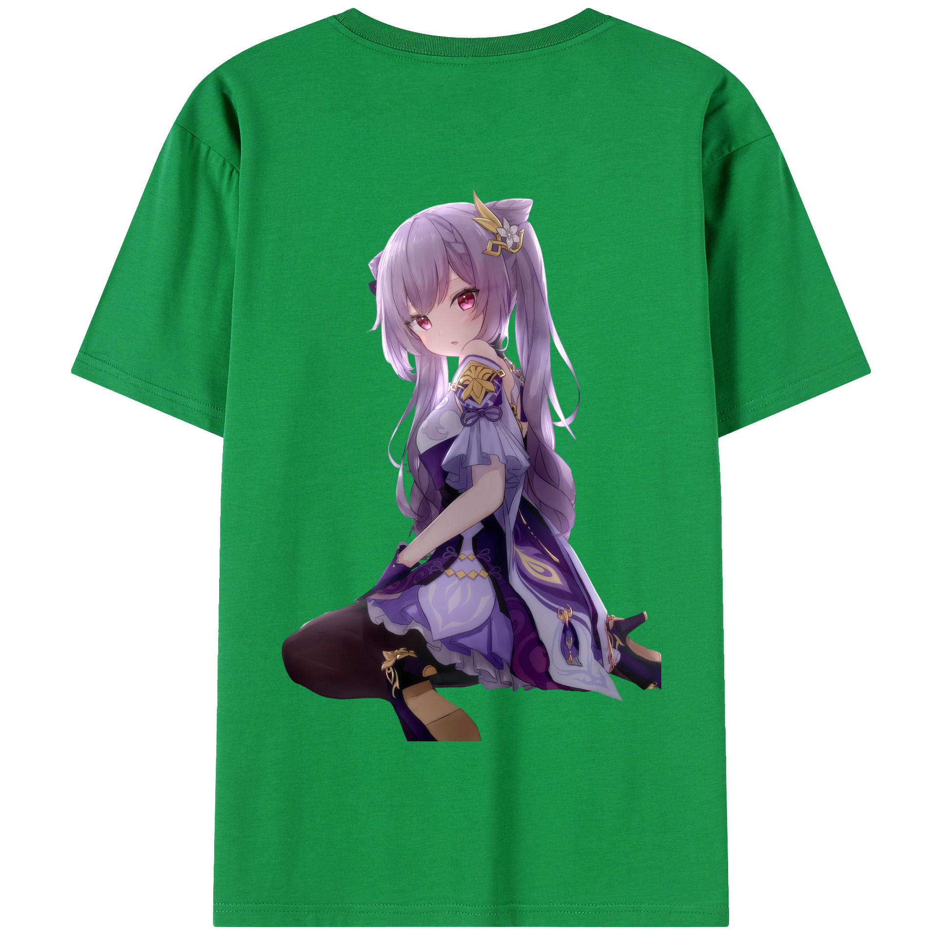 げんし神 刻晴 こくせい genshin Kokusei 綿100％半袖Tシャツ（背面プリント）