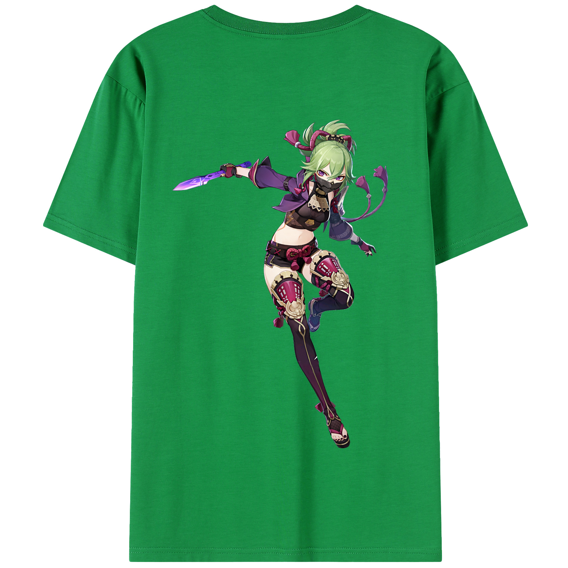 げんし神  久岐忍 くき しのぶ genshin Kuki Shinobu 綿100％半袖Tシャツ（背面プリント）
