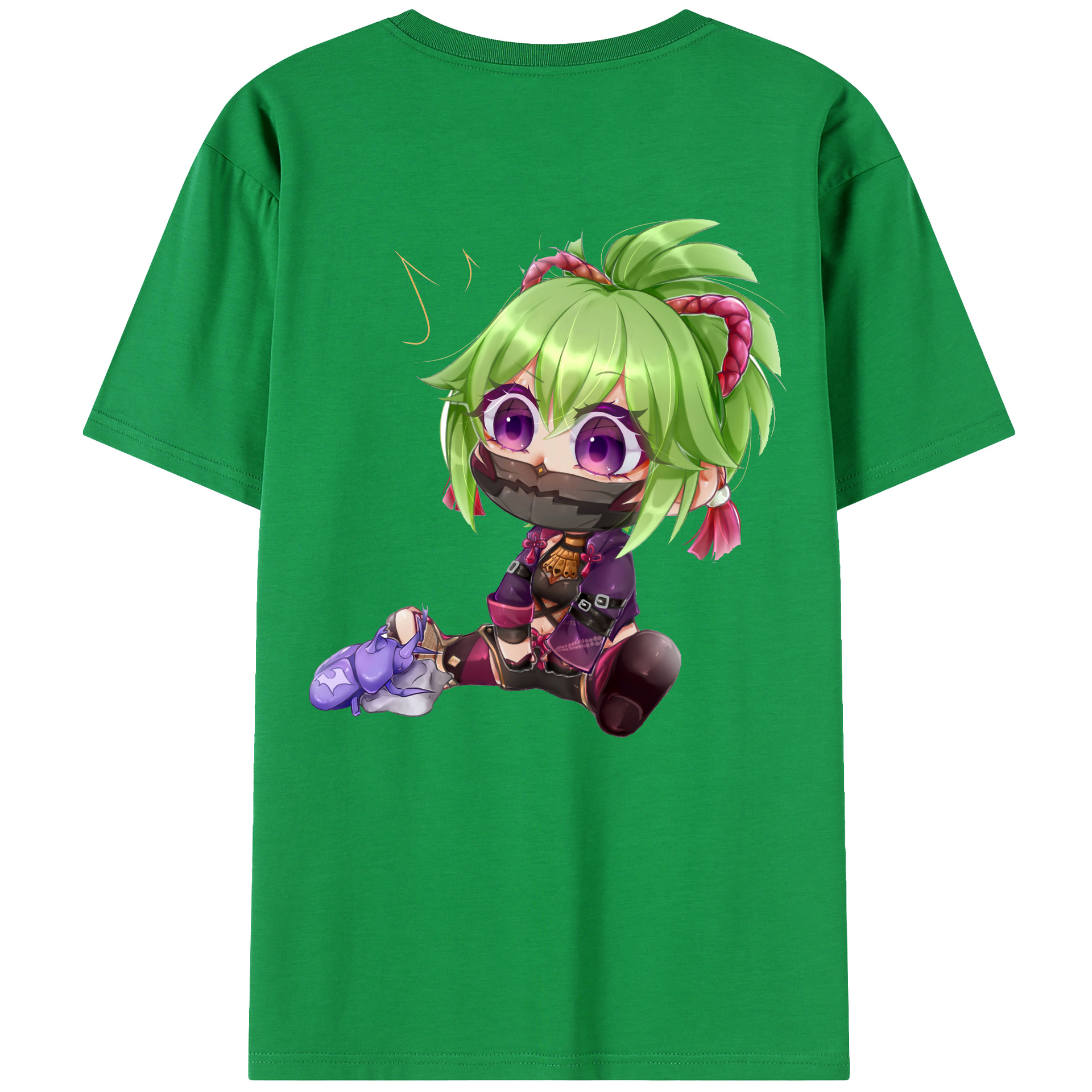 げんし神  久岐忍 くき しのぶ genshin Kuki Shinobu 綿100％半袖Tシャツ（背面プリント）