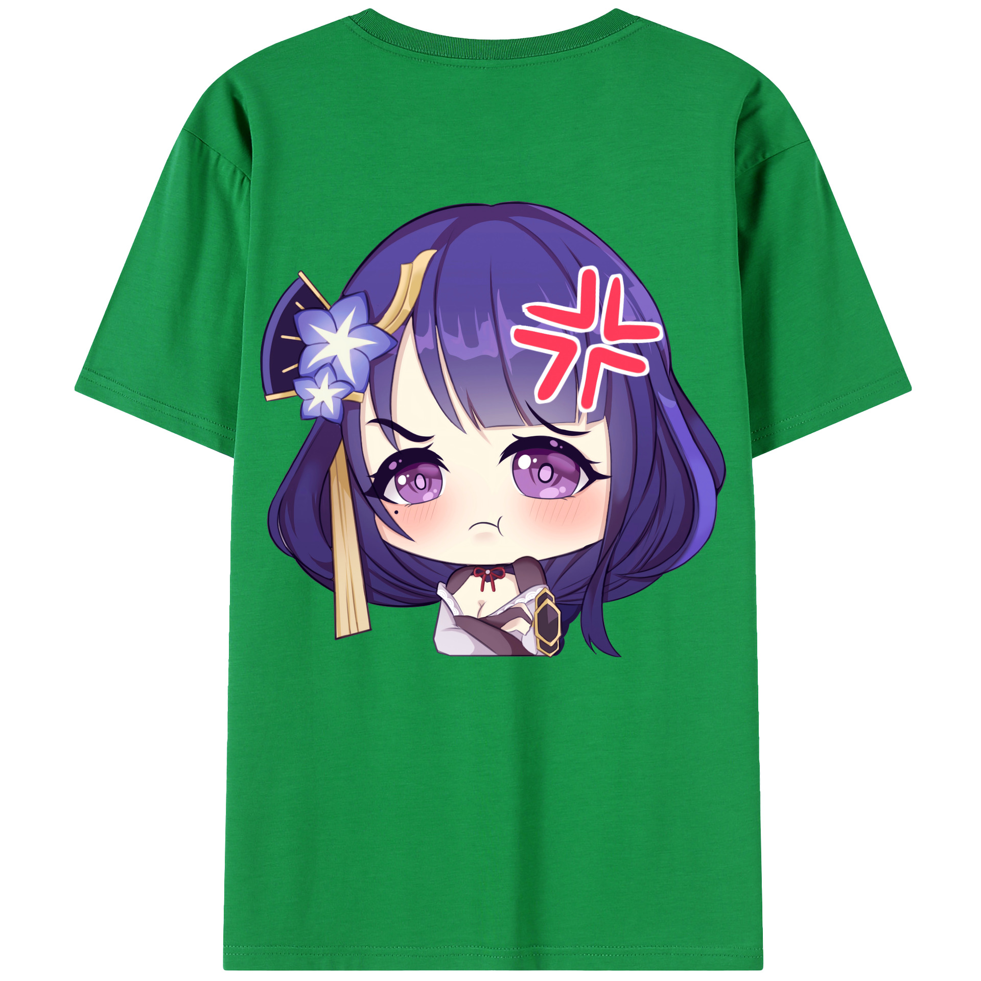 げんし神 雷電将軍 らいでんしょうぐん genshin Raiden Shogun 綿100％半袖Tシャツ（背面プリント）