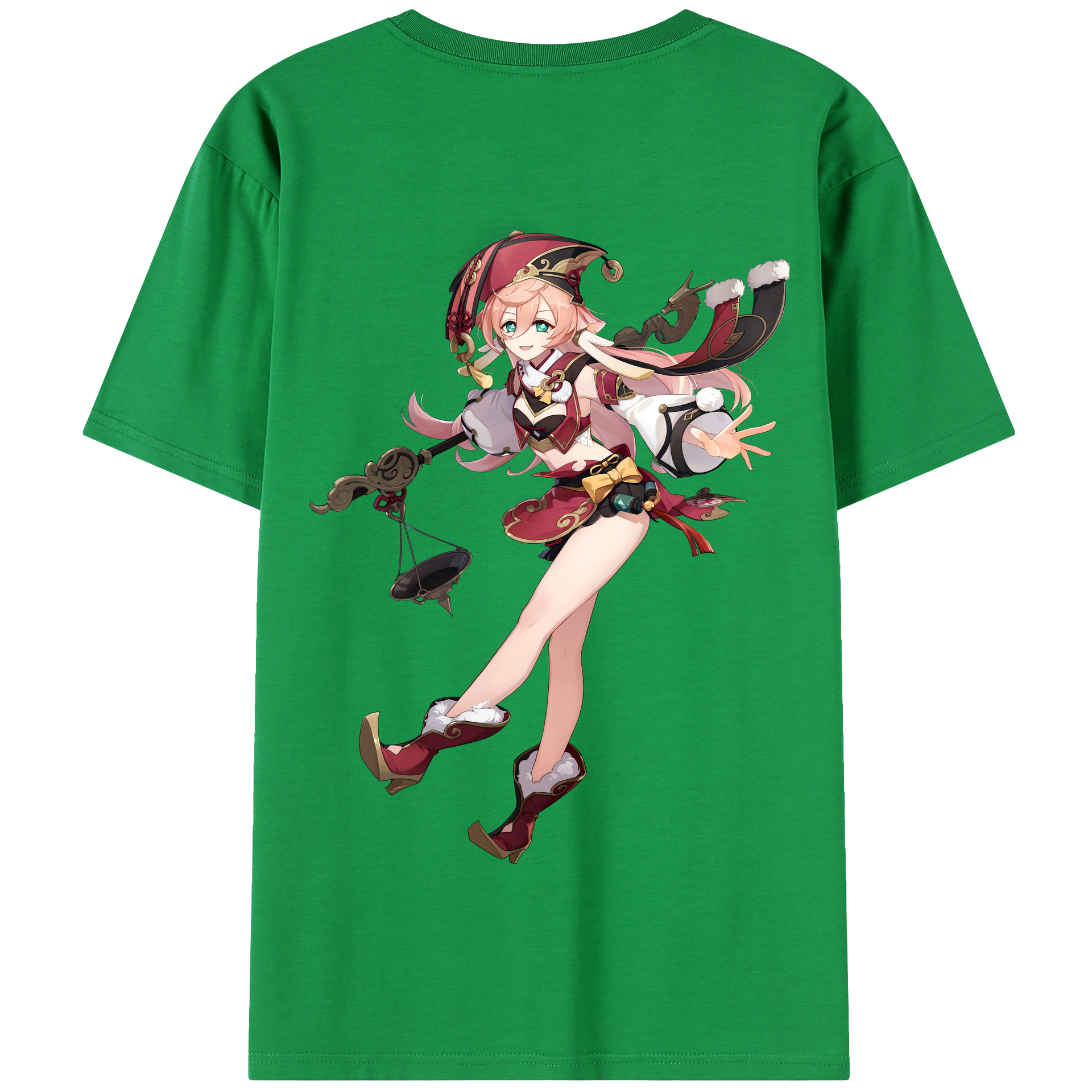 げんし神 ヤンフェイ genshin Yanfei 綿100％半袖Tシャツ（背面プリント）