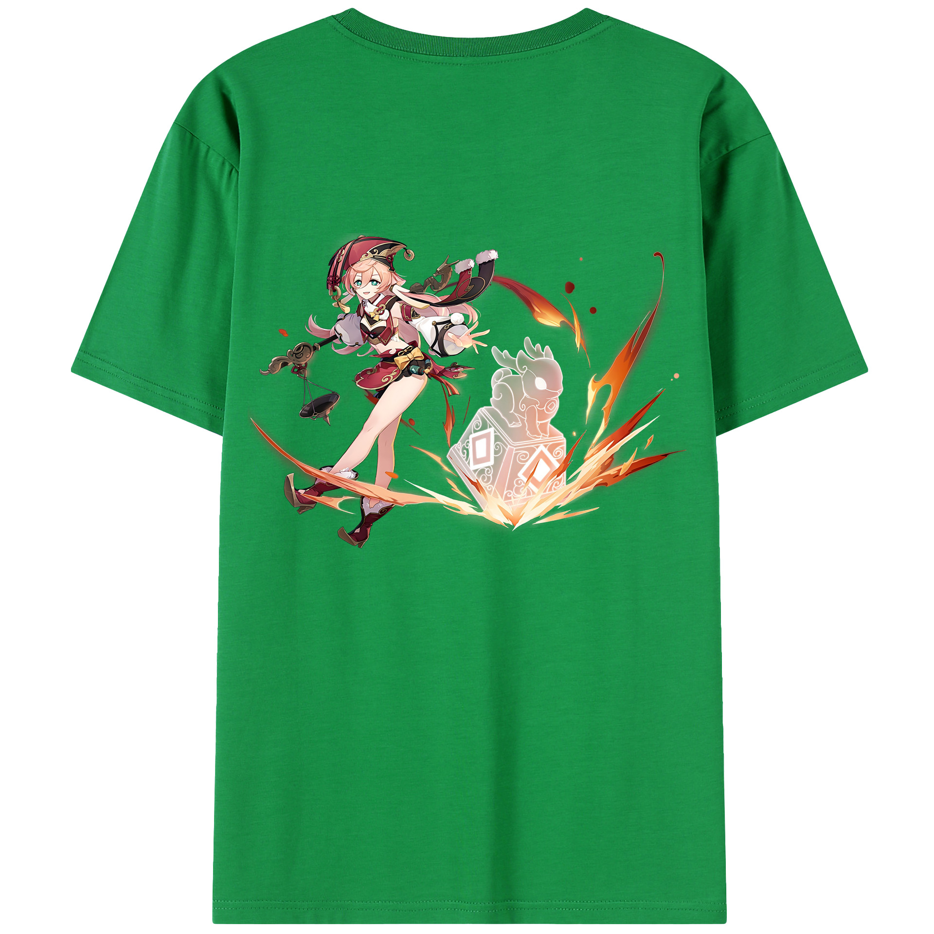 げんし神 ヤンフェイ genshin Yanfei 綿100％半袖Tシャツ（背面プリント）