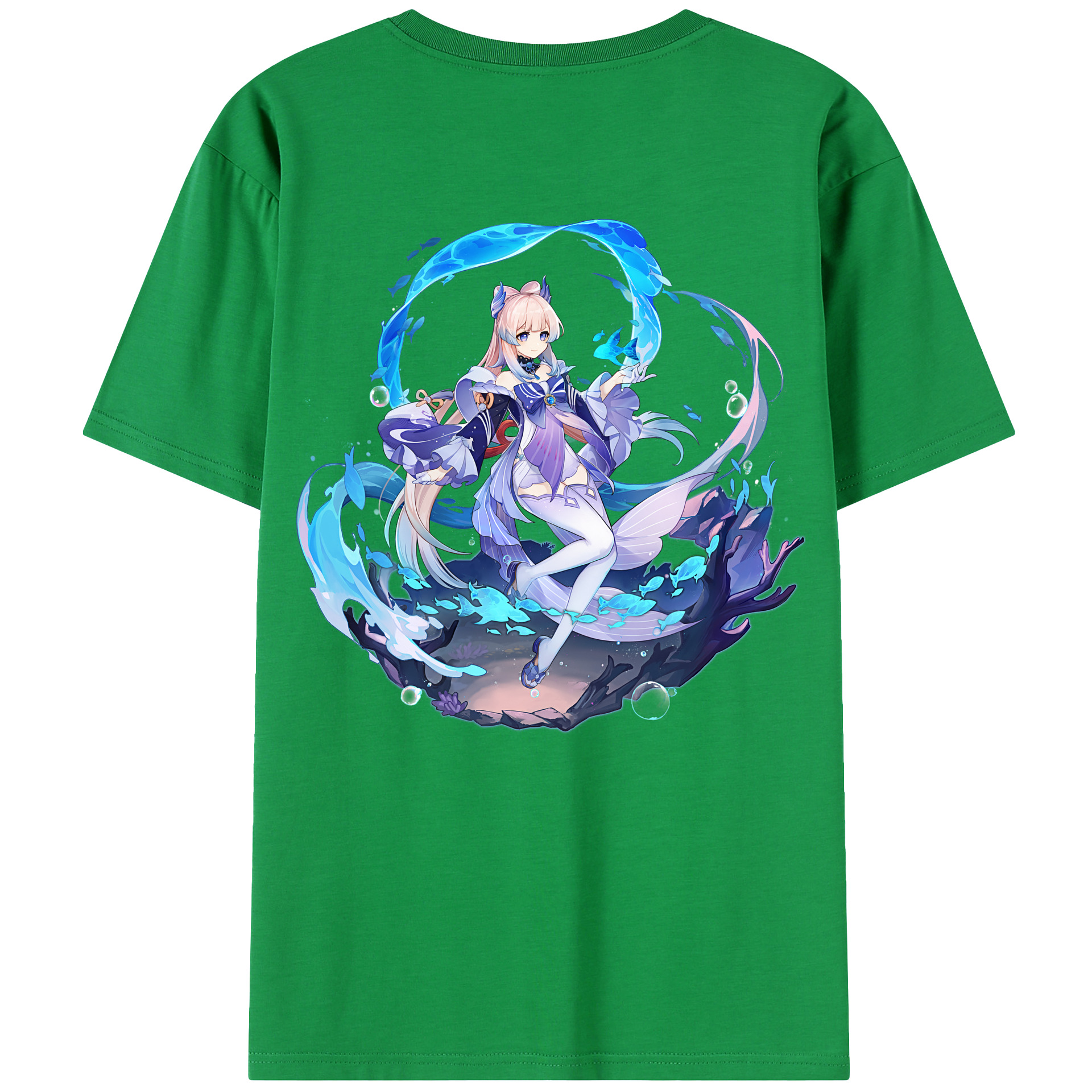 げんし神 珊瑚宮心海 サンゴノミヤ・ココミ genshin Sangonomiya Kokomi 綿100％半袖Tシャツ（背面プリント）