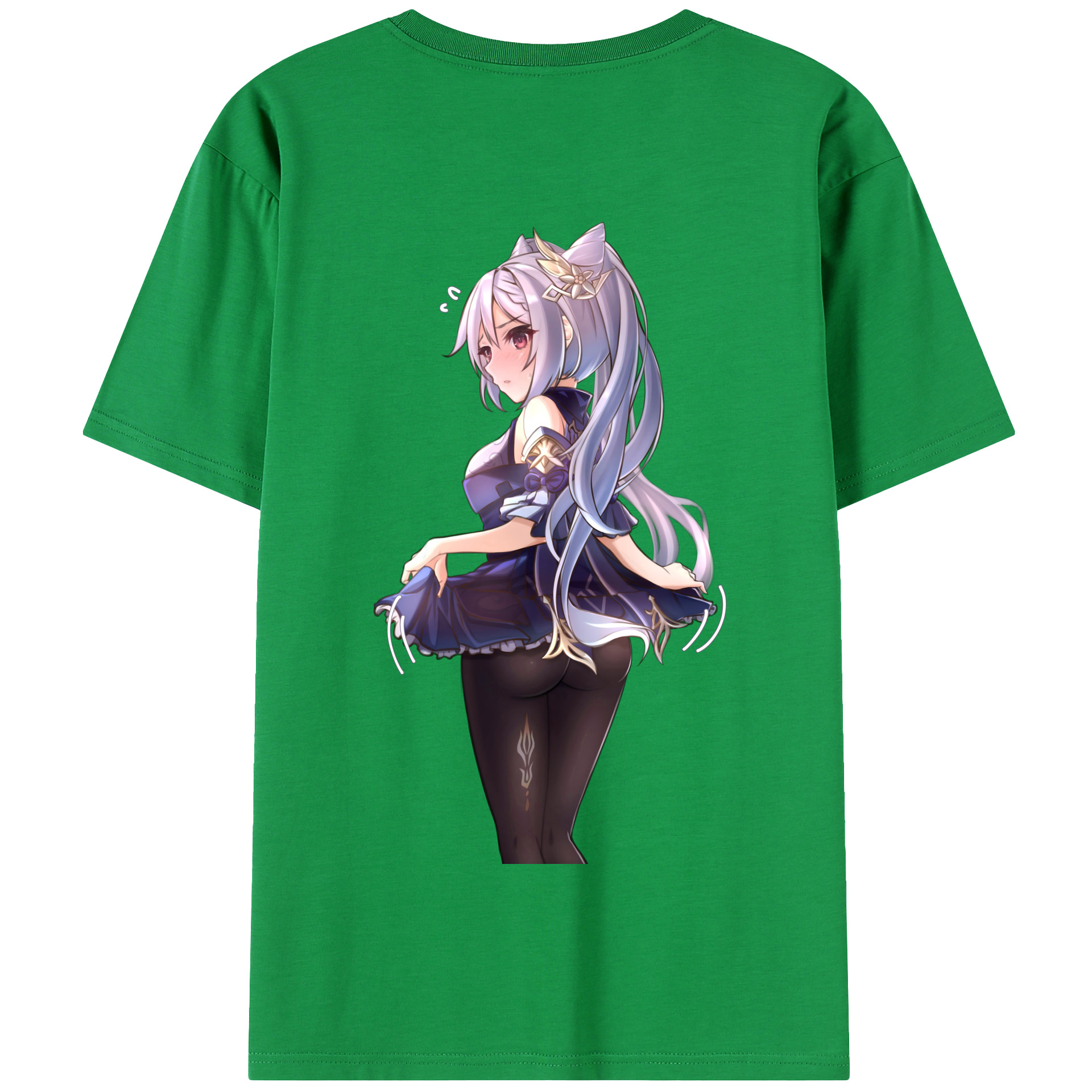 げんし神 刻晴 こくせい genshin Kokusei 綿100％半袖Tシャツ（背面プリント）