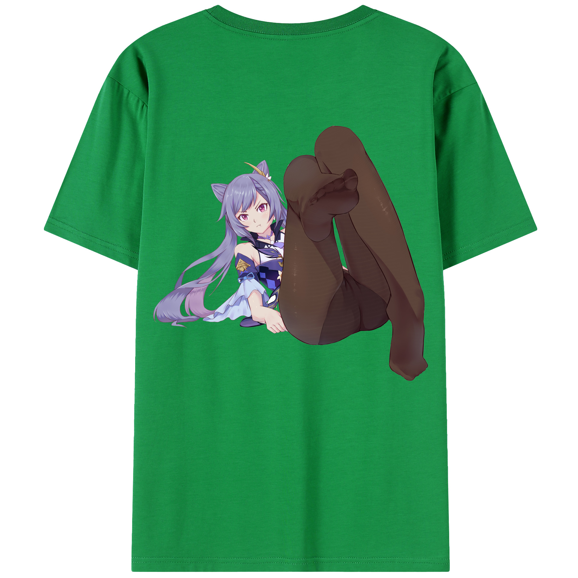 げんし神 刻晴 こくせい genshin Kokusei 綿100％半袖Tシャツ（背面プリント）