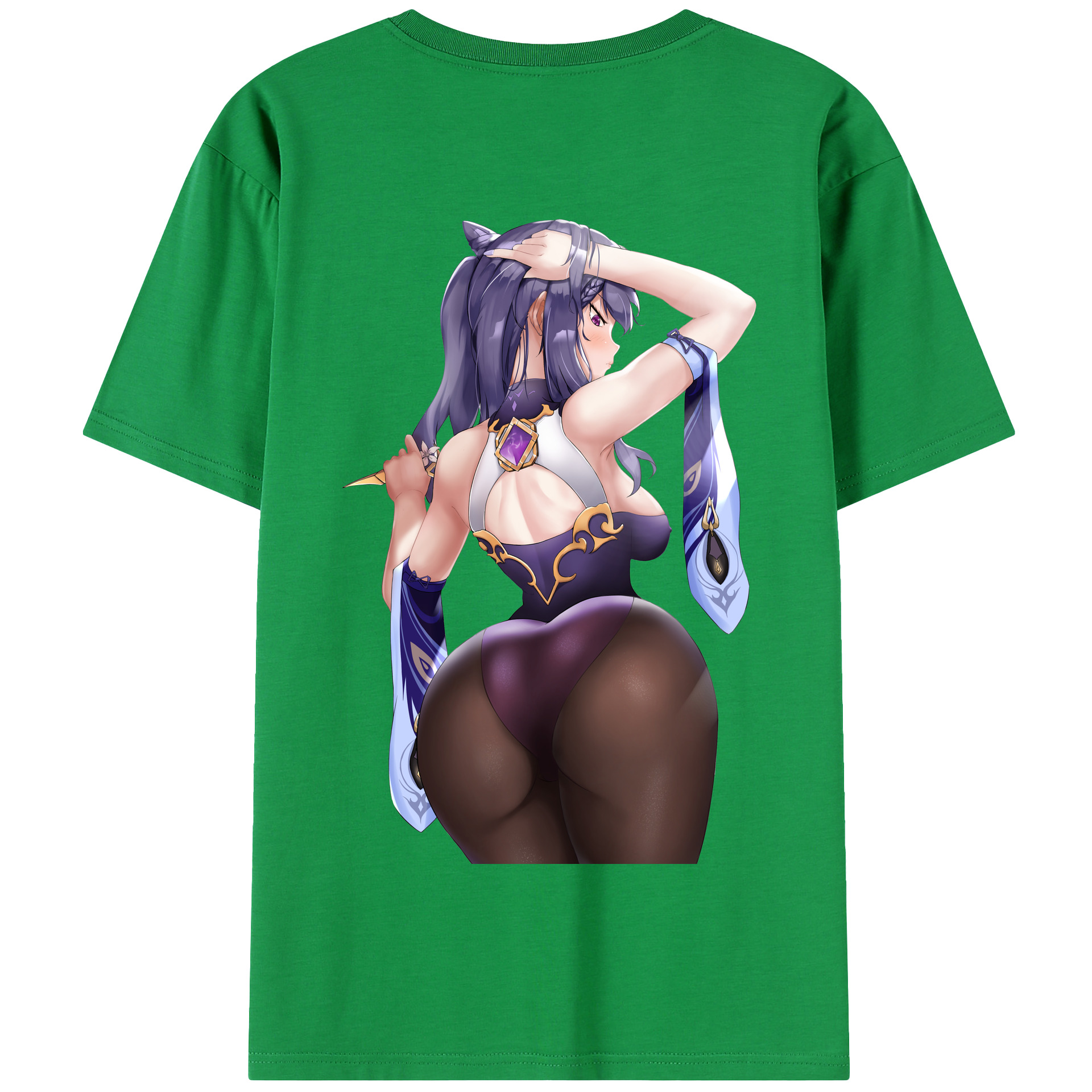 げんし神 刻晴 こくせい genshin Kokusei 綿100％半袖Tシャツ（背面プリント）