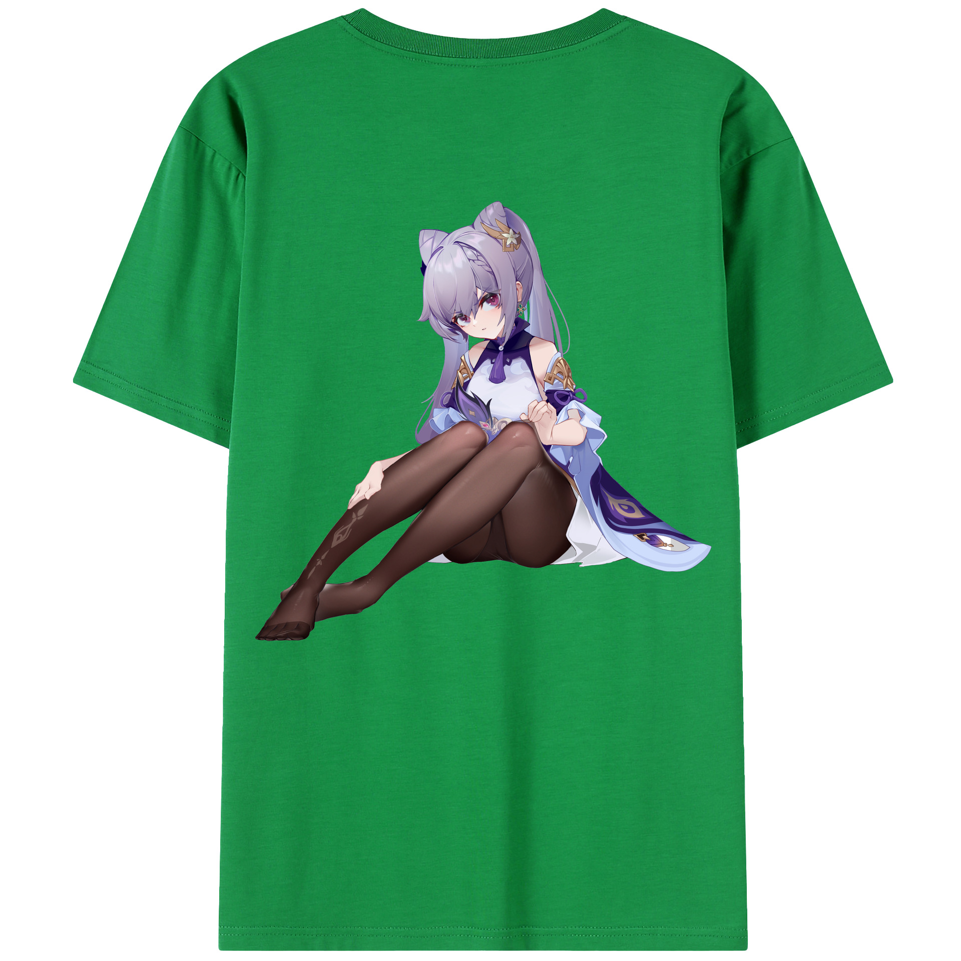 げんし神 刻晴 こくせい genshin Kokusei 綿100％半袖Tシャツ（背面プリント）