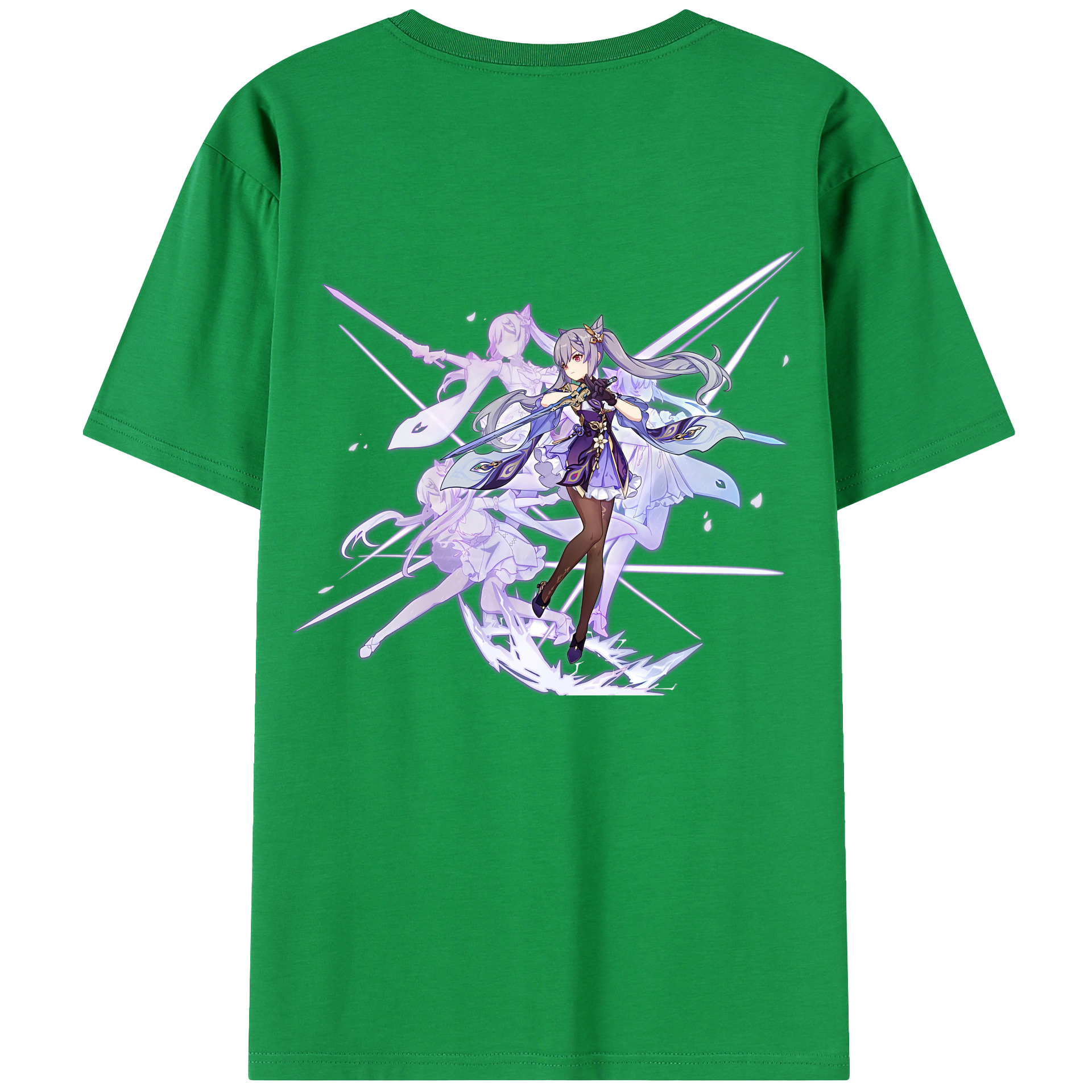 げんし神 刻晴 こくせい genshin Kokusei 綿100％半袖Tシャツ（背面プリント）