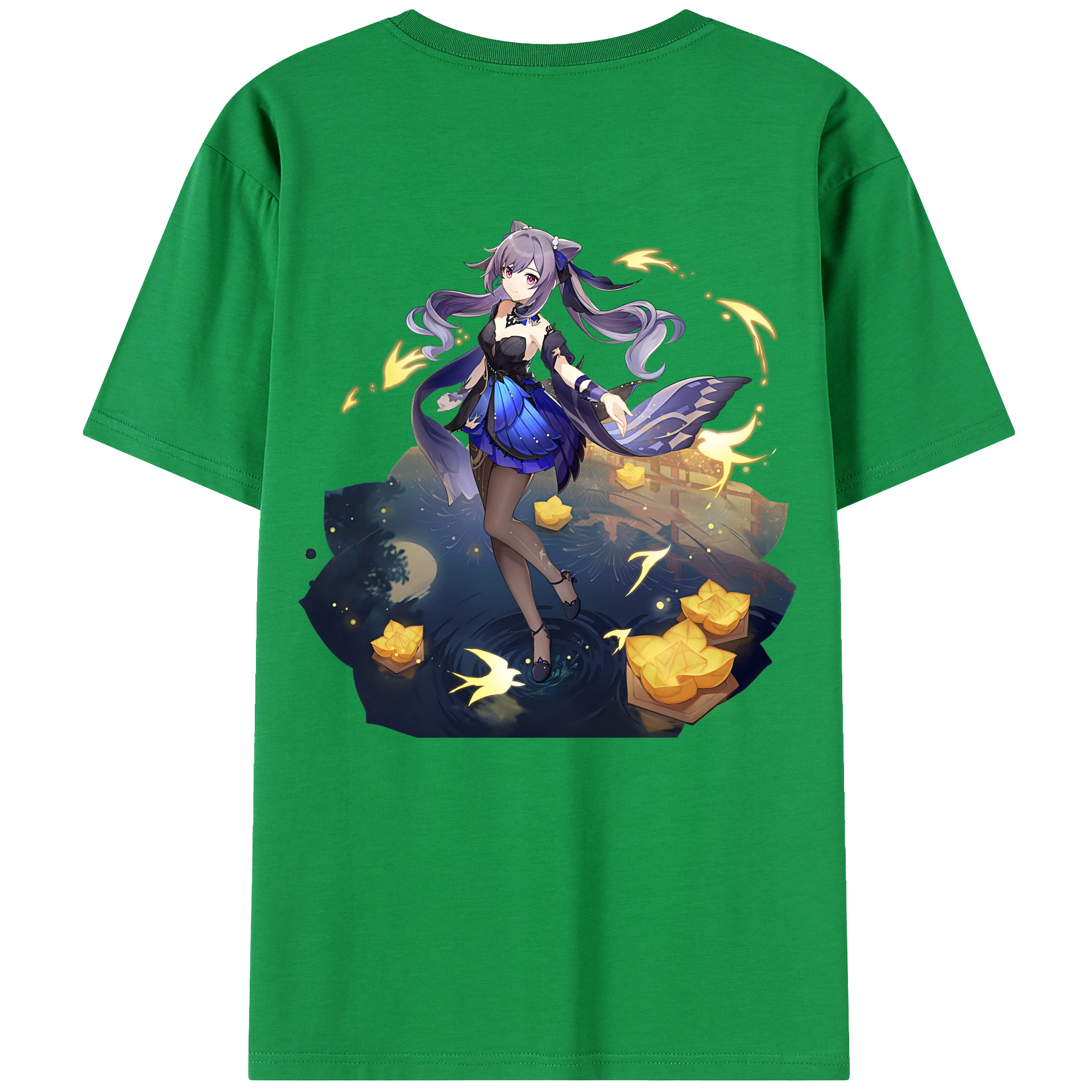 げんし神 刻晴 こくせい genshin Kokusei 綿100％半袖Tシャツ（背面プリント）