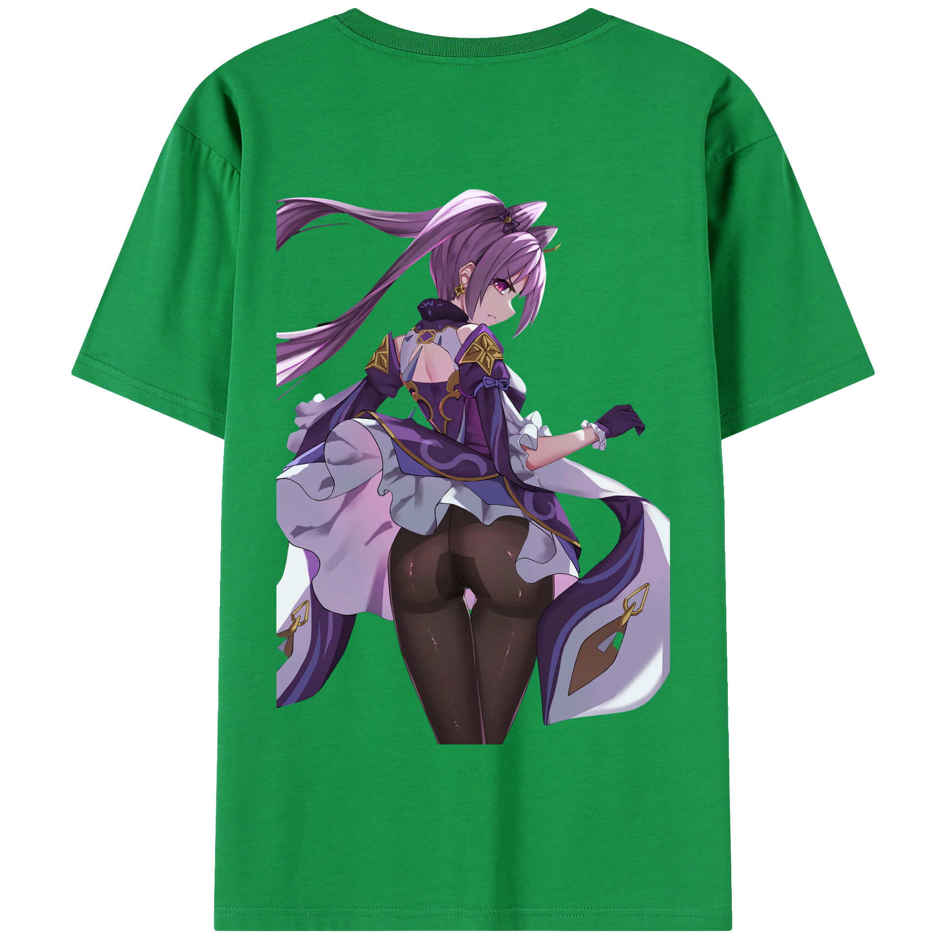 げんし神 刻晴 こくせい genshin Kokusei 綿100％半袖Tシャツ（背面プリント）