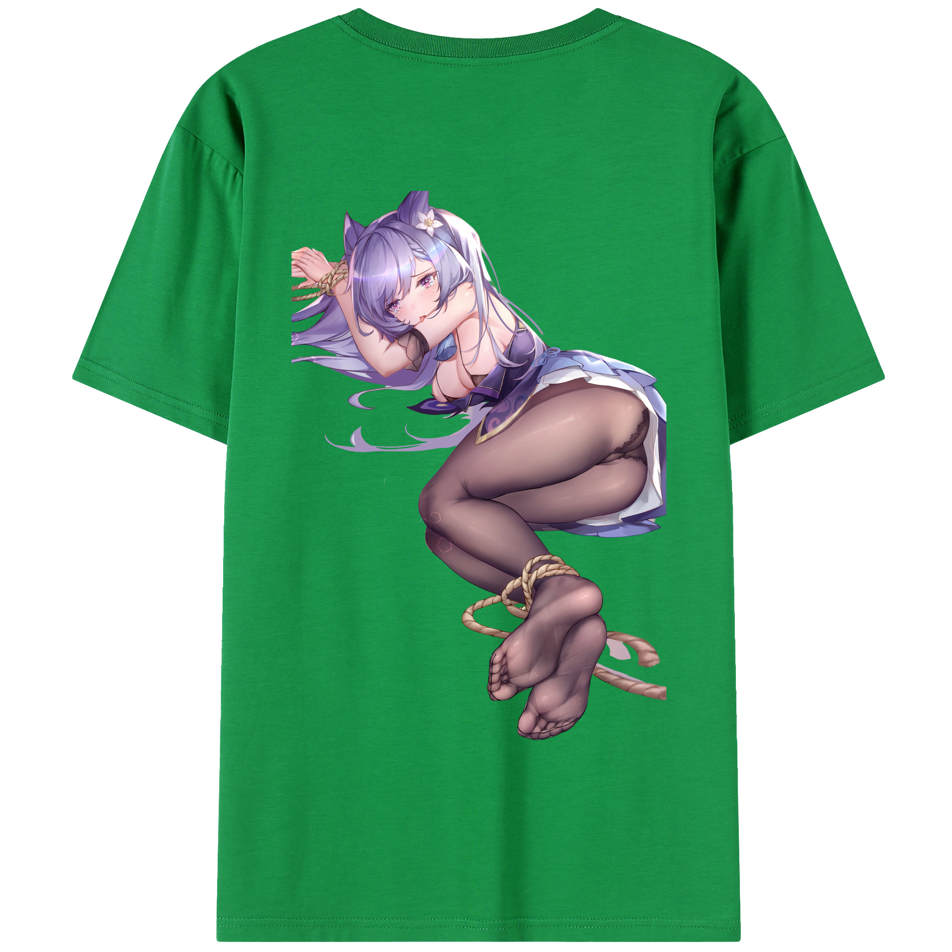 げんし神 刻晴 こくせい genshin Kokusei 綿100％半袖Tシャツ（背面プリント）