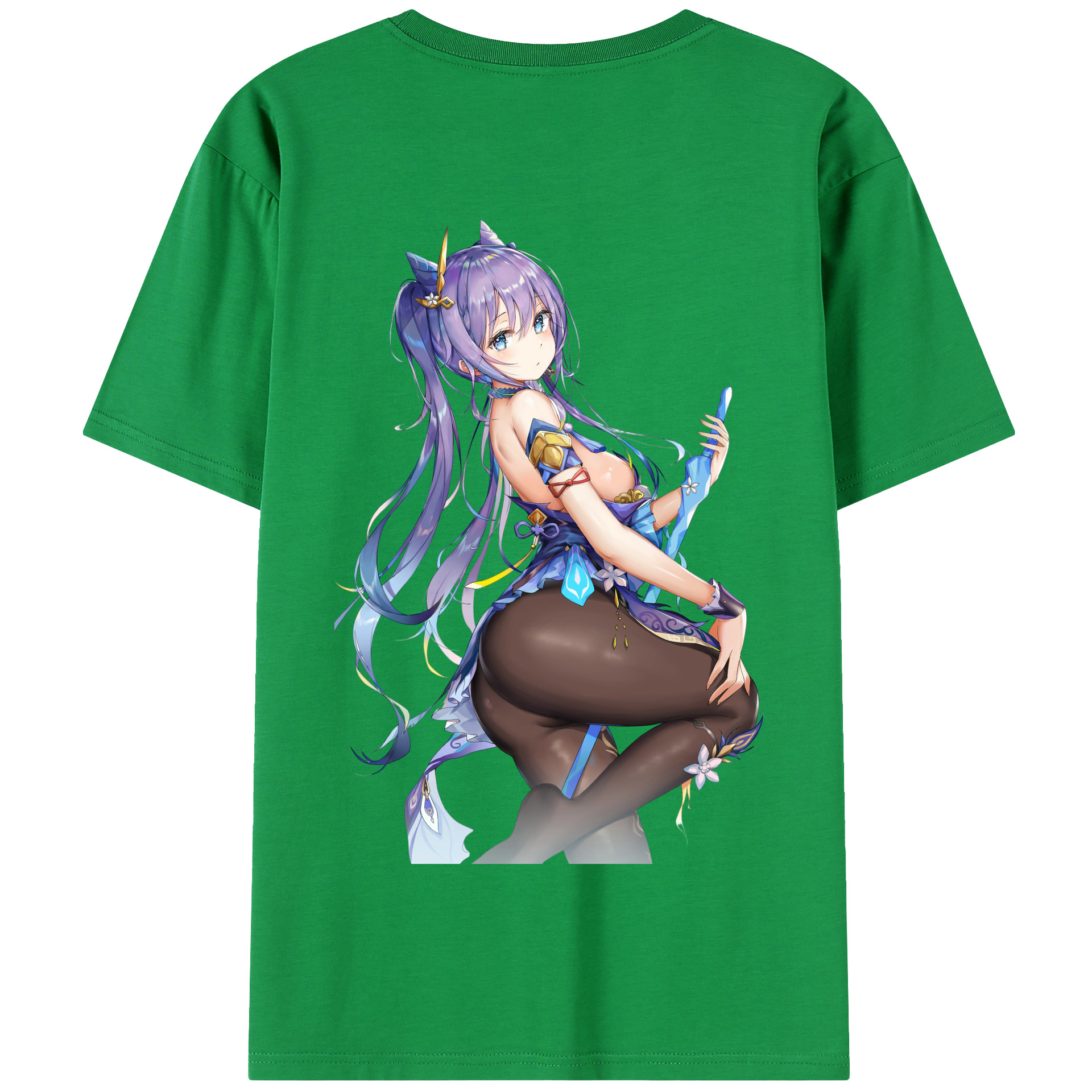 げんし神 刻晴 こくせい genshin Kokusei 綿100％半袖Tシャツ（背面プリント）