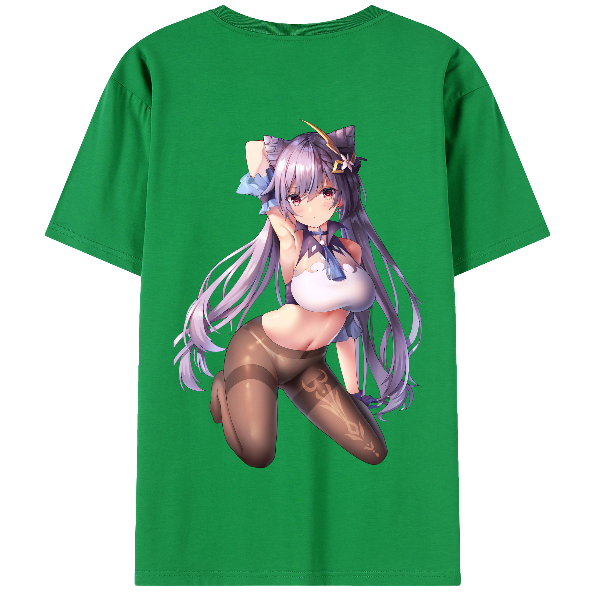 げんし神 刻晴 こくせい genshin Kokusei 綿100％半袖Tシャツ（背面プリント）
