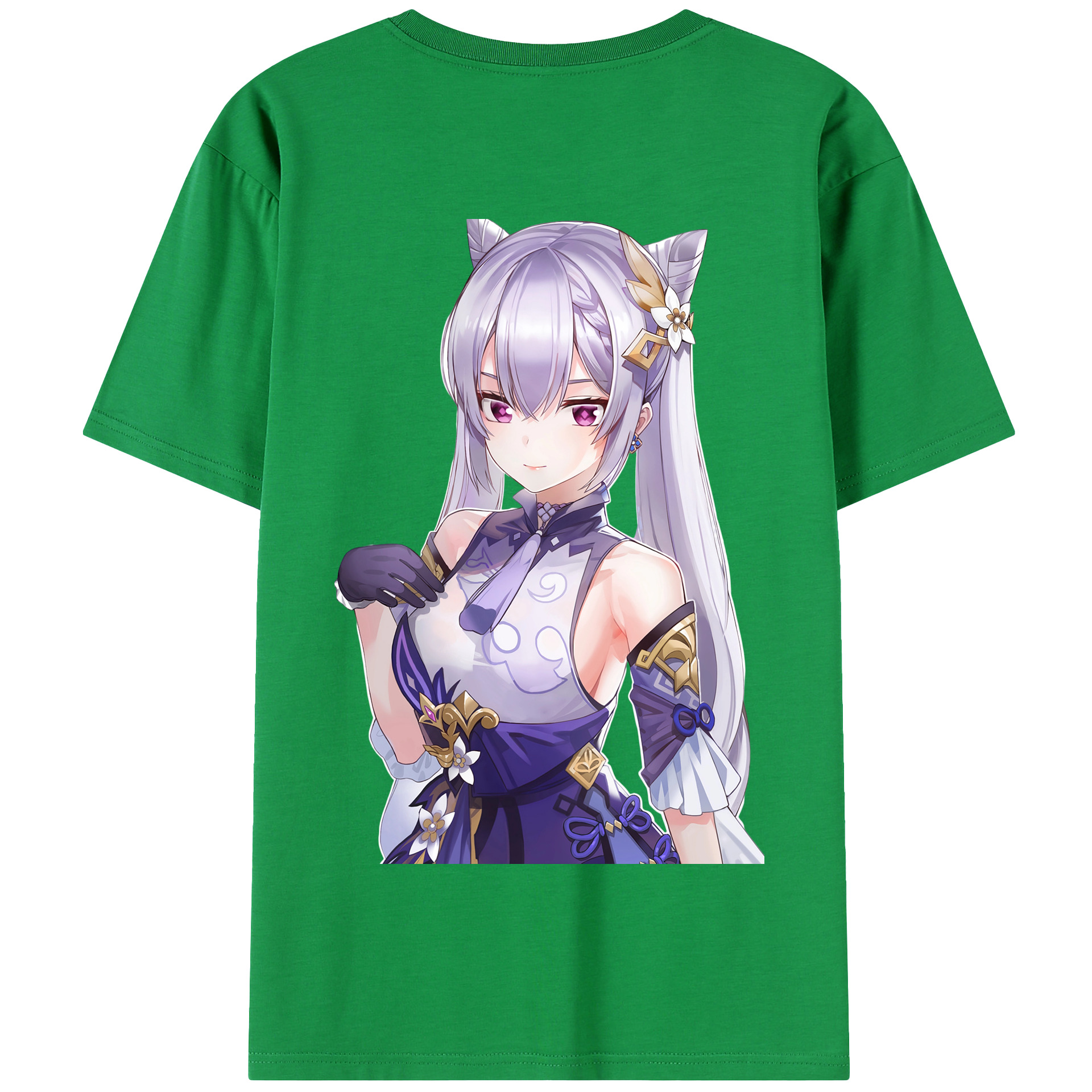 げんし神 刻晴 こくせい genshin Kokusei 綿100％半袖Tシャツ（背面プリント）