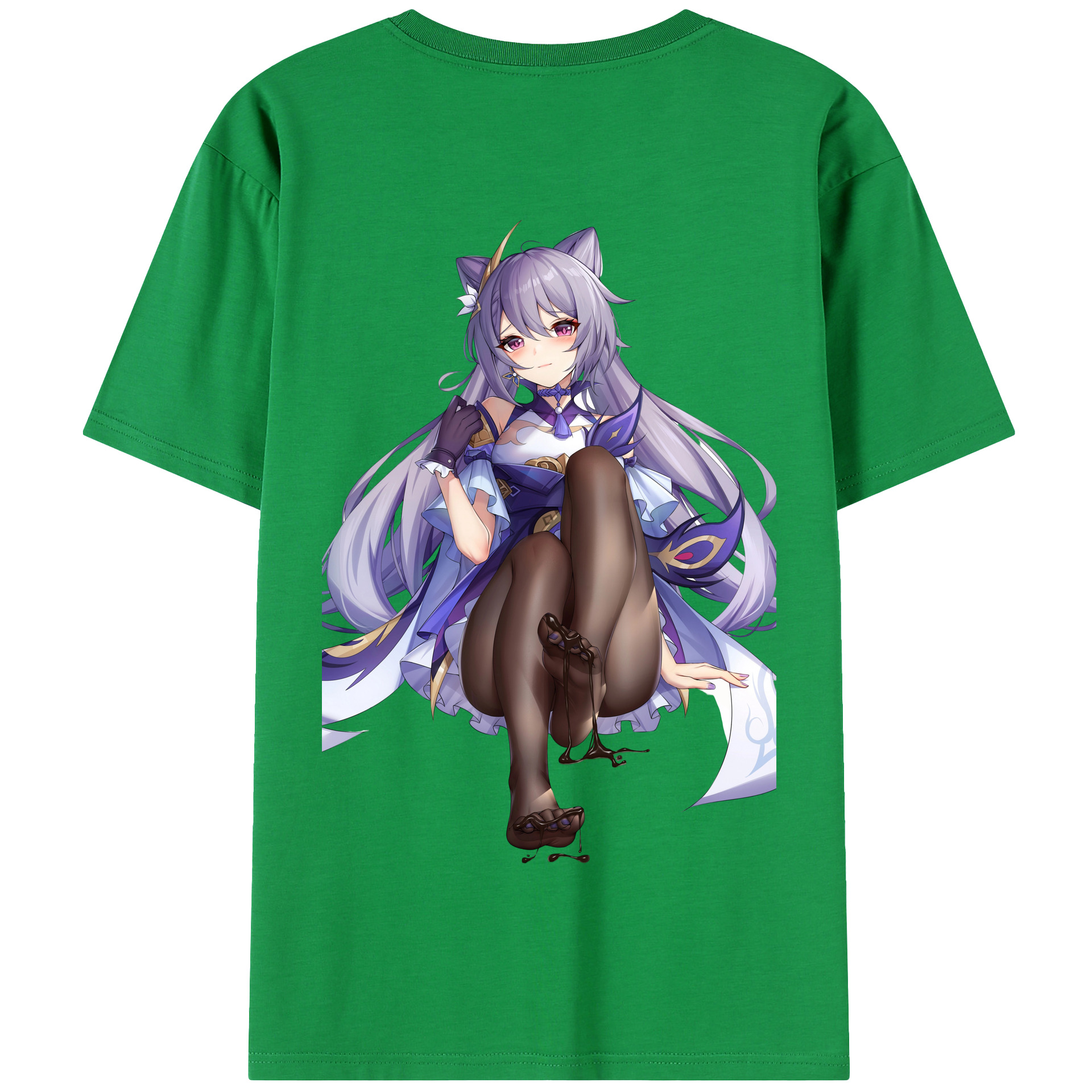 げんし神 刻晴 こくせい genshin Kokusei 綿100％半袖Tシャツ（背面プリント）