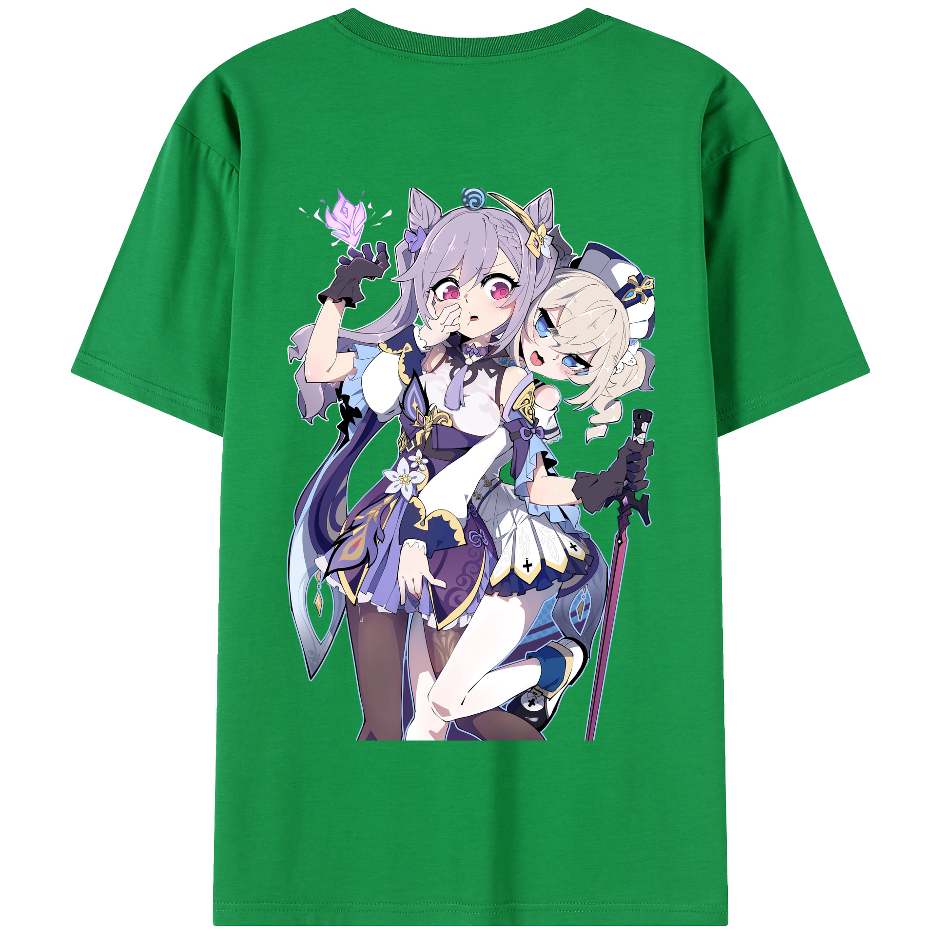 げんし神 刻晴 こくせい genshin Kokusei 綿100％半袖Tシャツ（背面プリント）