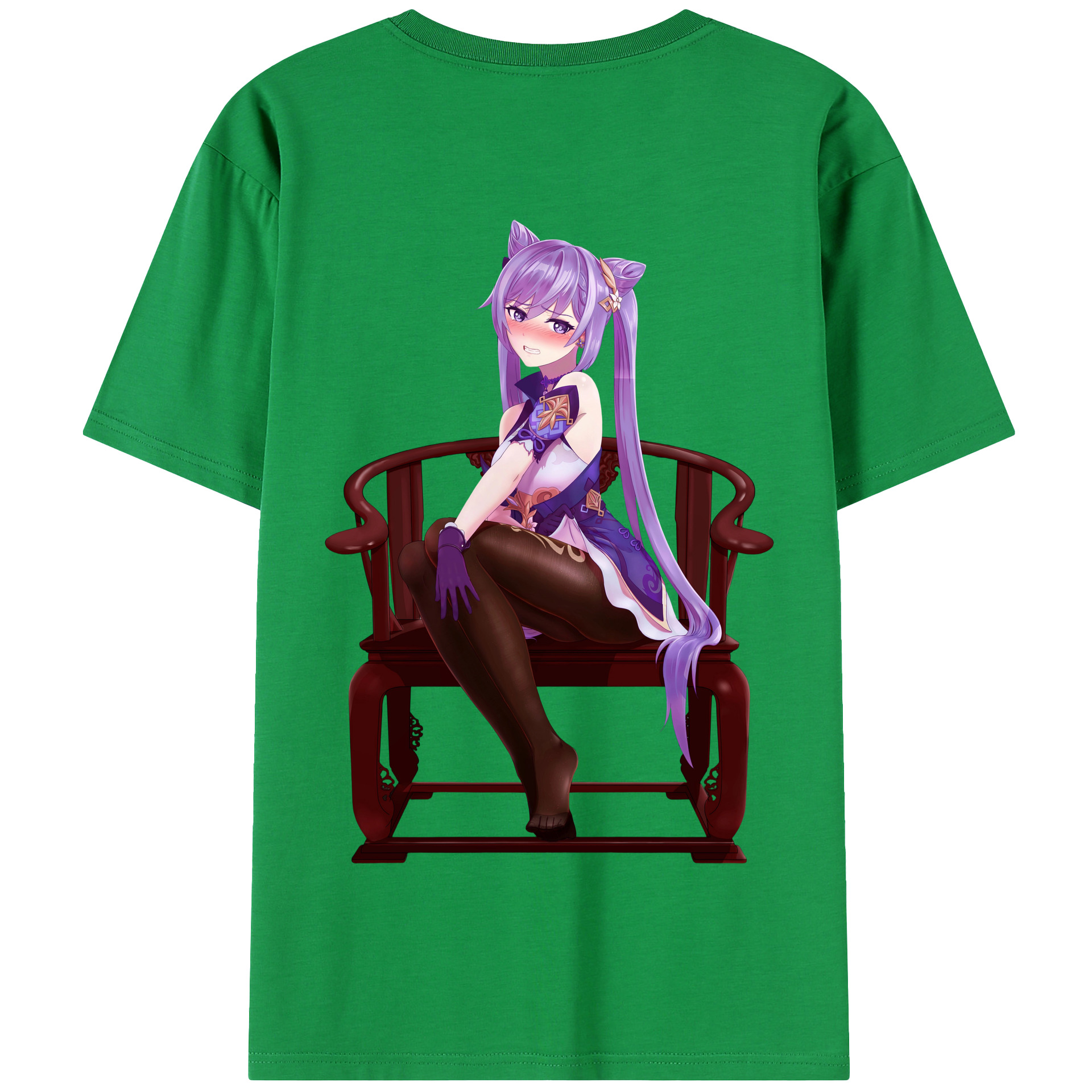 げんし神 刻晴 こくせい genshin Kokusei 綿100％半袖Tシャツ（背面プリント）