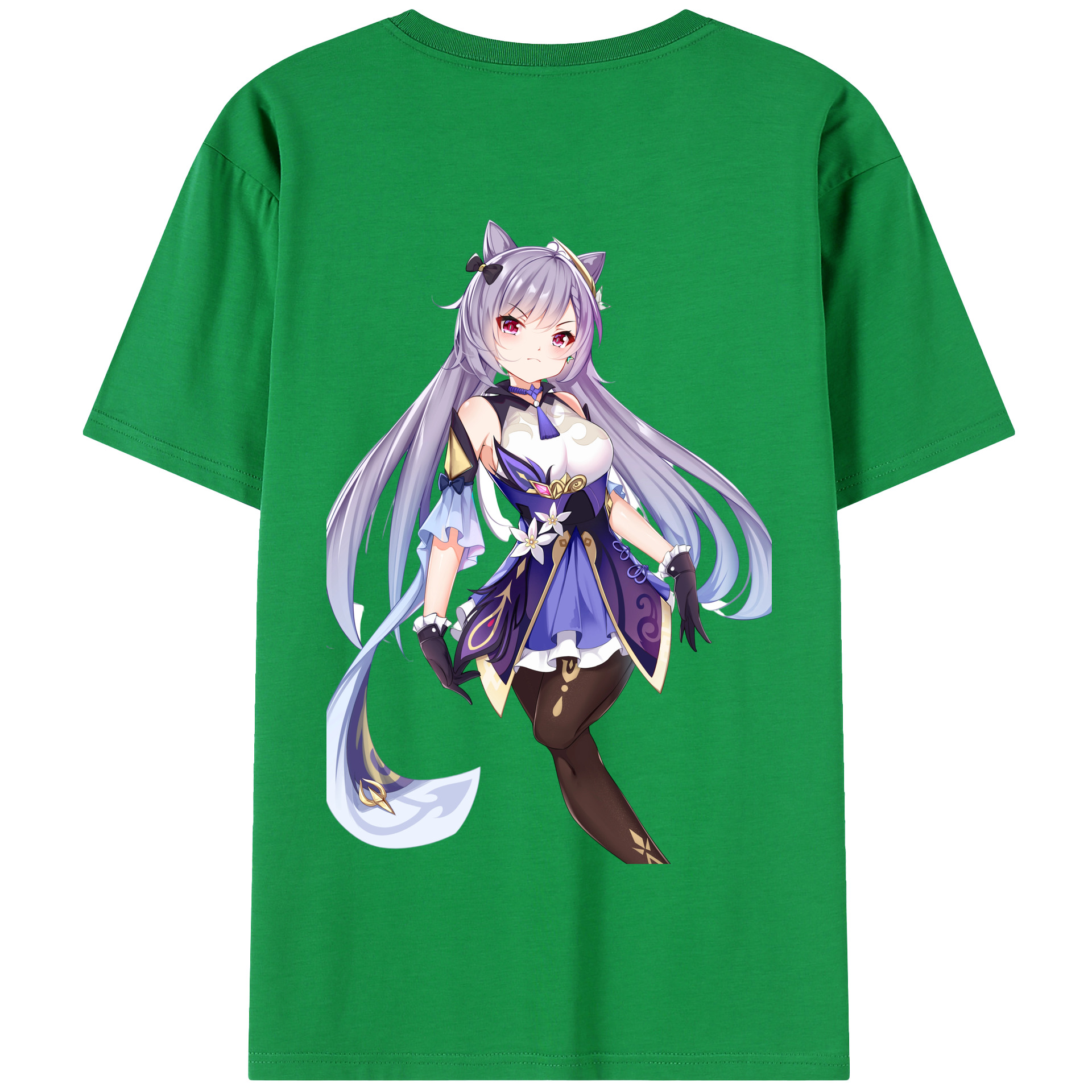 げんし神 刻晴 こくせい genshin Kokusei 綿100％半袖Tシャツ（背面プリント）
