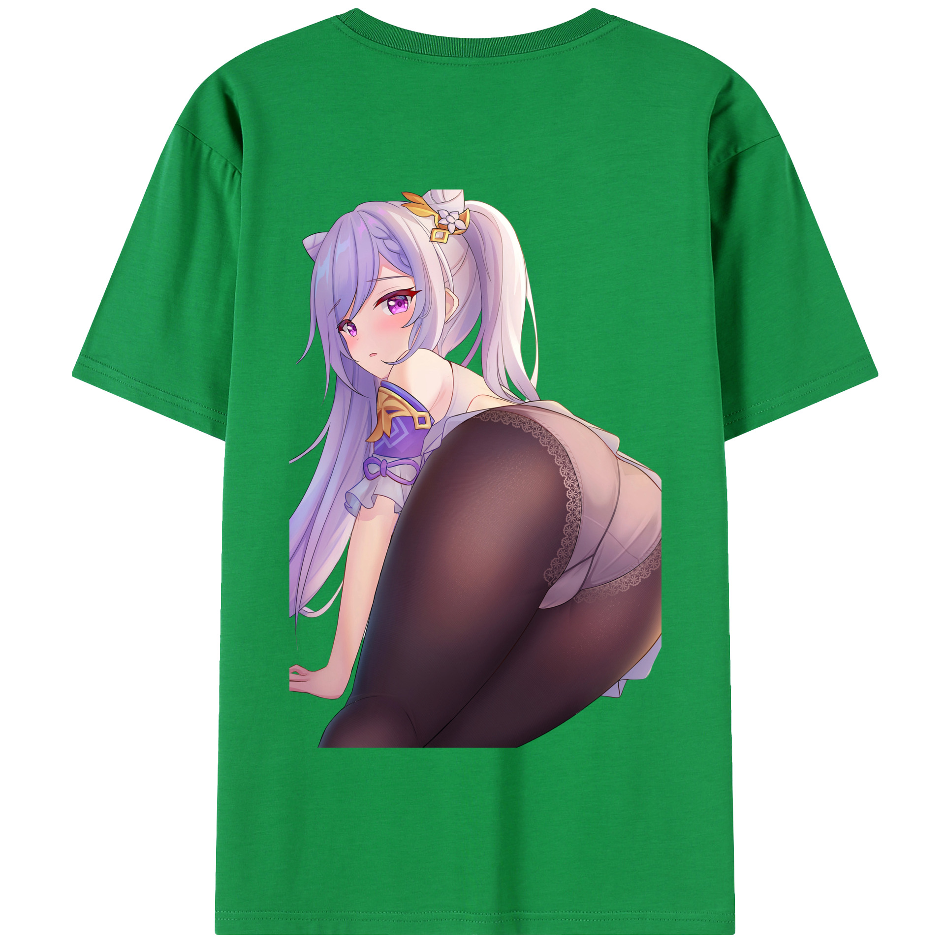 げんし神 刻晴 こくせい genshin Kokusei 綿100％半袖Tシャツ（背面プリント）