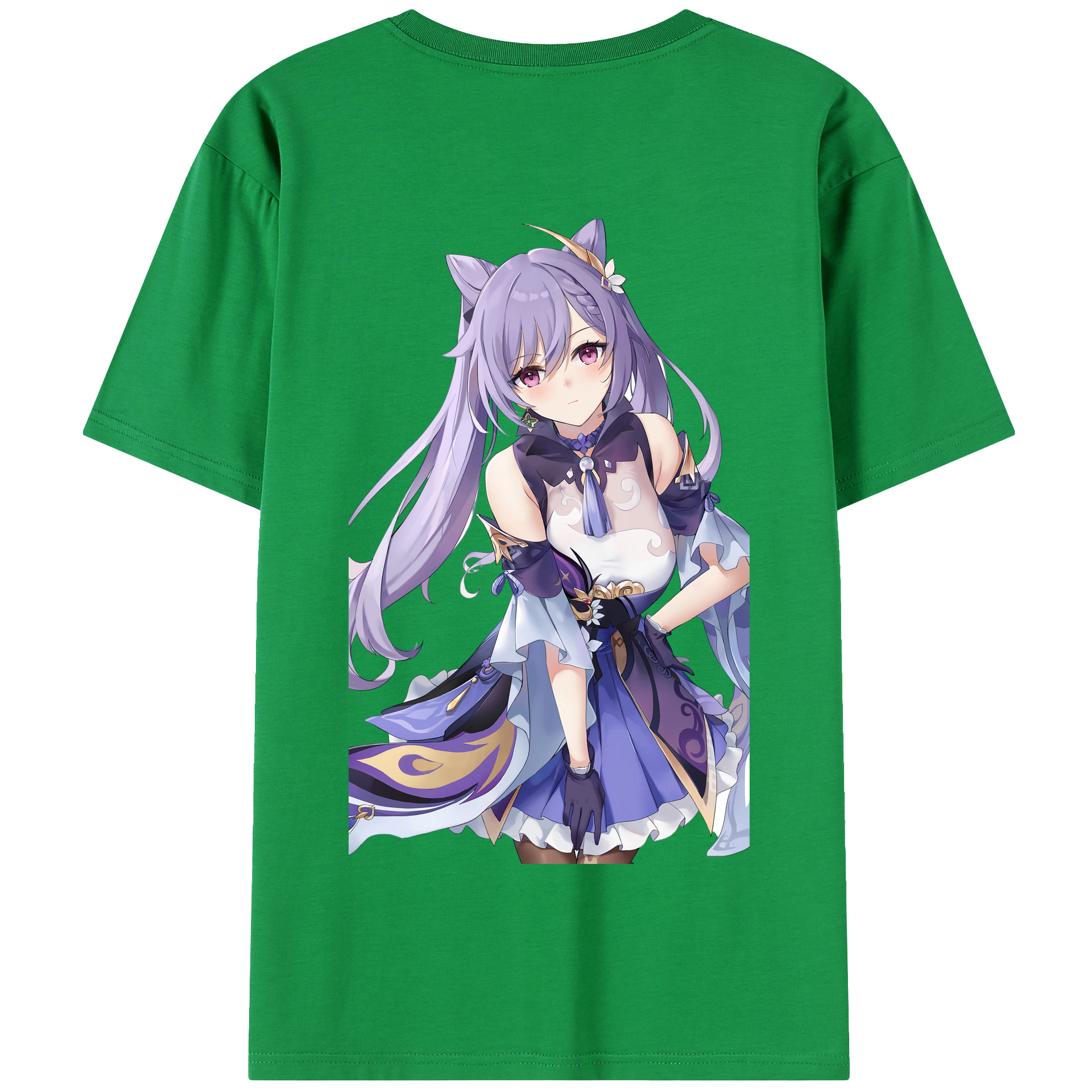げんし神 刻晴 こくせい genshin Kokusei 綿100％半袖Tシャツ（背面プリント）