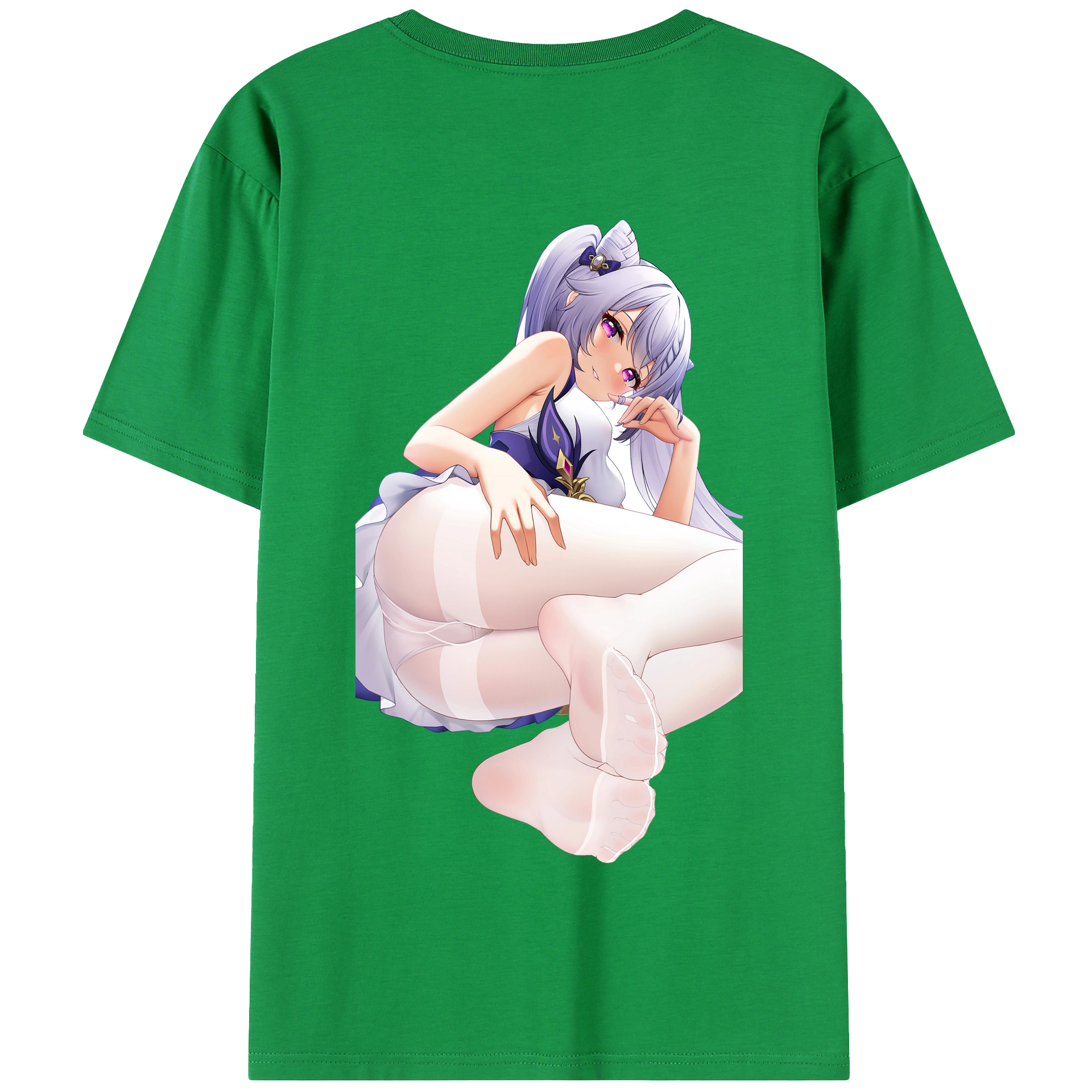 げんし神 刻晴 こくせい genshin Kokusei 綿100％半袖Tシャツ（背面プリント）