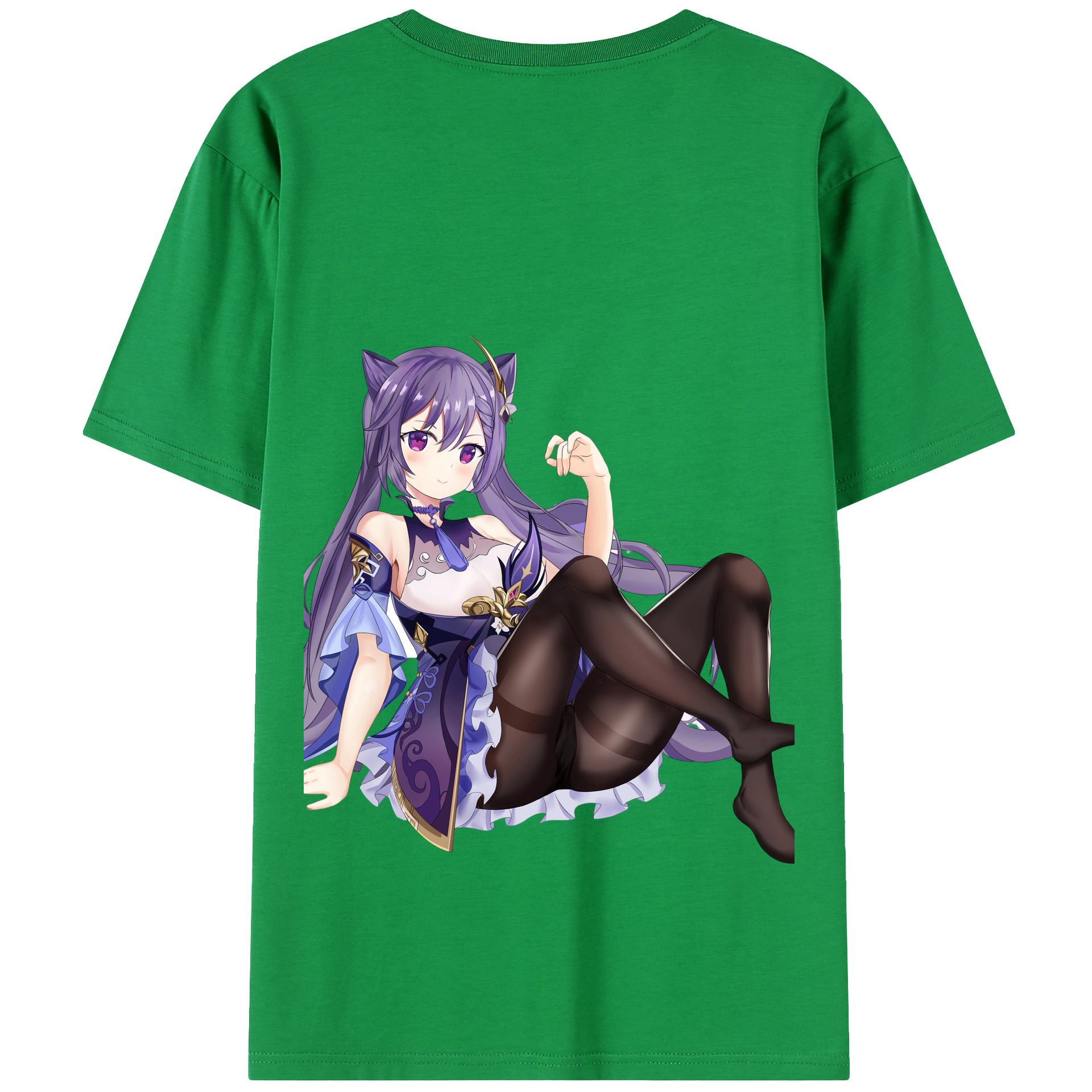 げんし神 刻晴 こくせい genshin Kokusei 綿100％半袖Tシャツ（背面プリント）