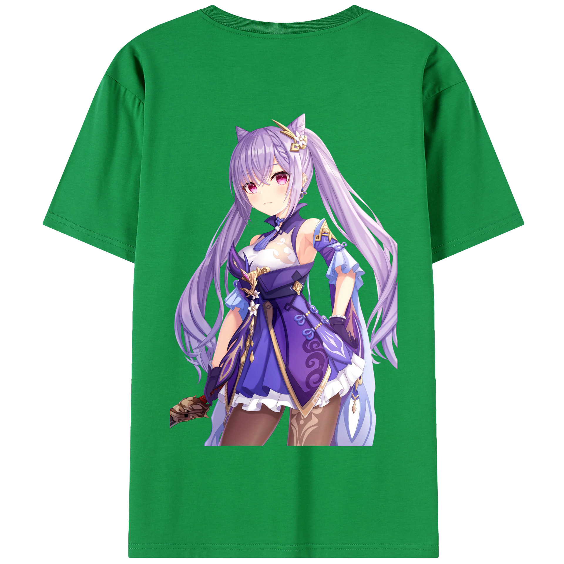 げんし神 刻晴 こくせい genshin Kokusei 綿100％半袖Tシャツ（背面プリント）