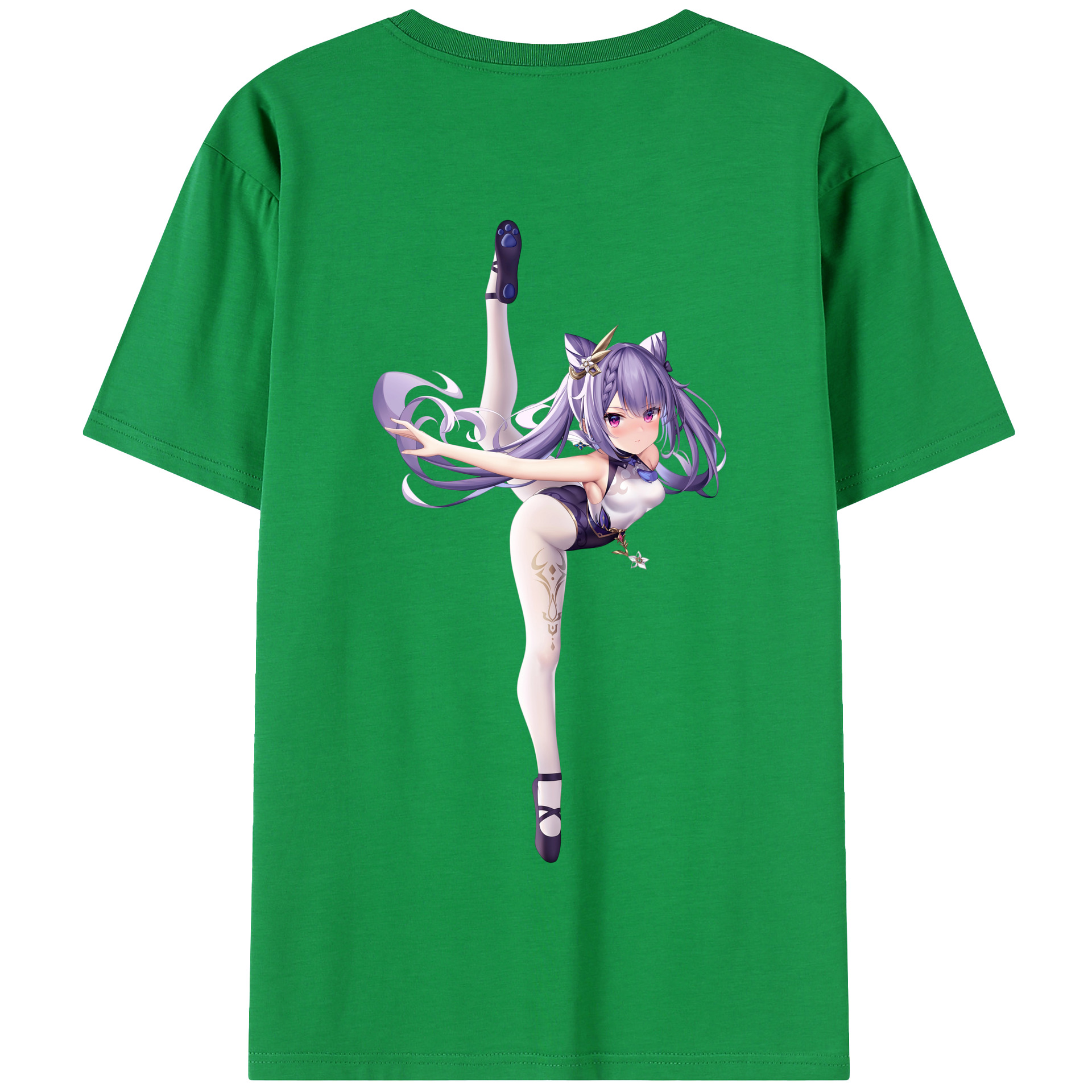 げんし神 刻晴 こくせい genshin Kokusei 綿100％半袖Tシャツ（背面プリント）