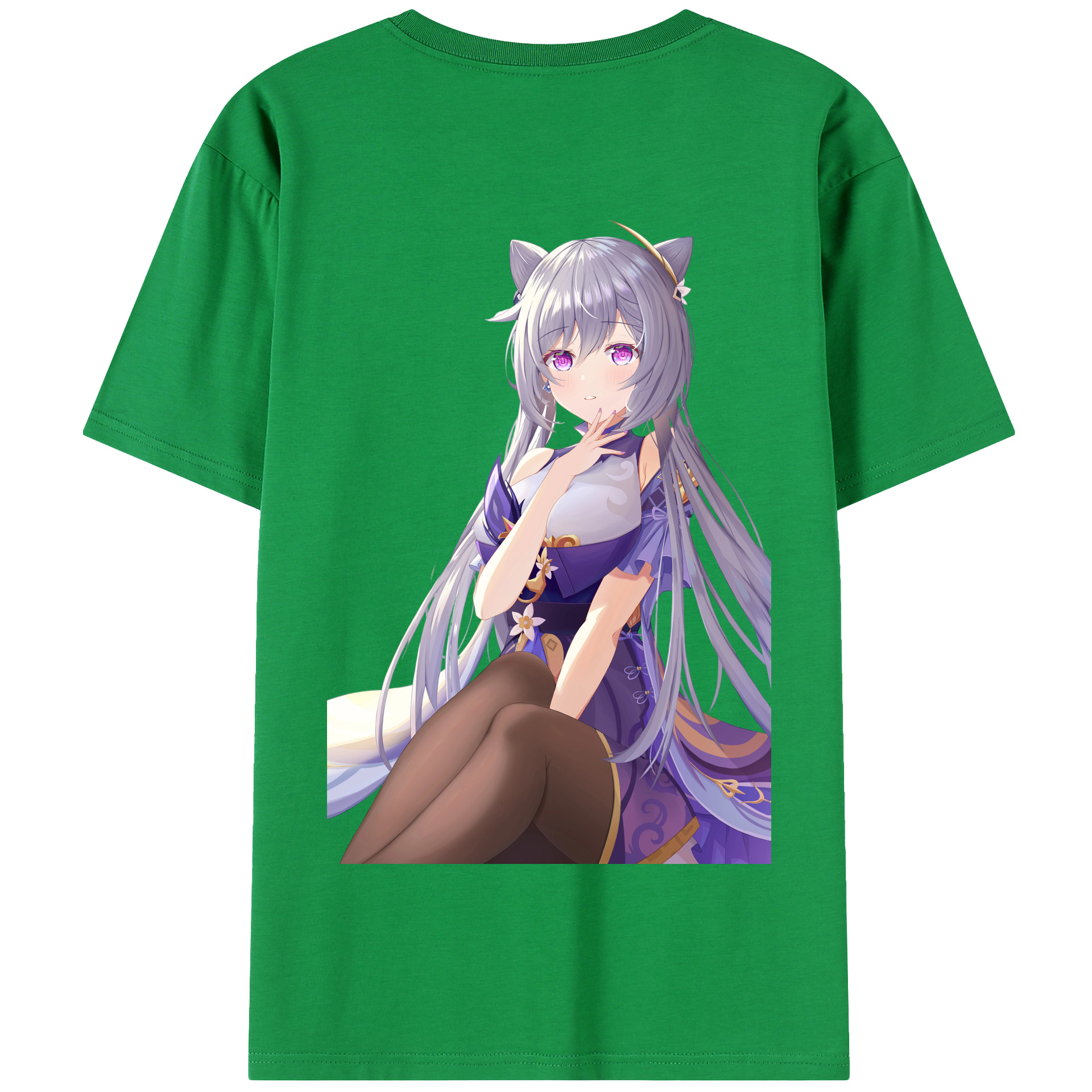 げんし神 刻晴 こくせい genshin Kokusei 綿100％半袖Tシャツ（背面プリント）