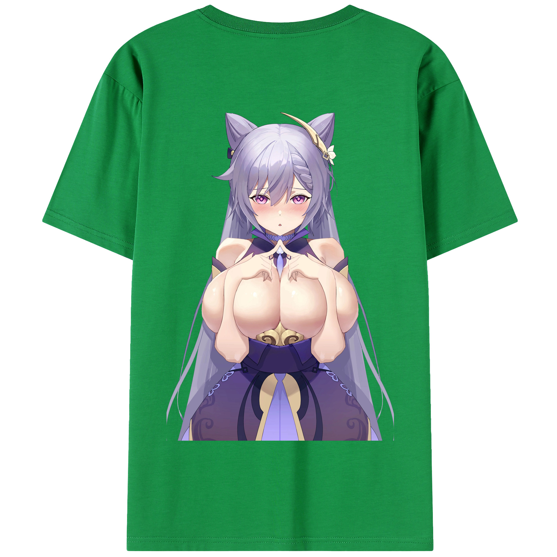 げんし神 刻晴 こくせい genshin Kokusei 綿100％半袖Tシャツ（背面プリント）