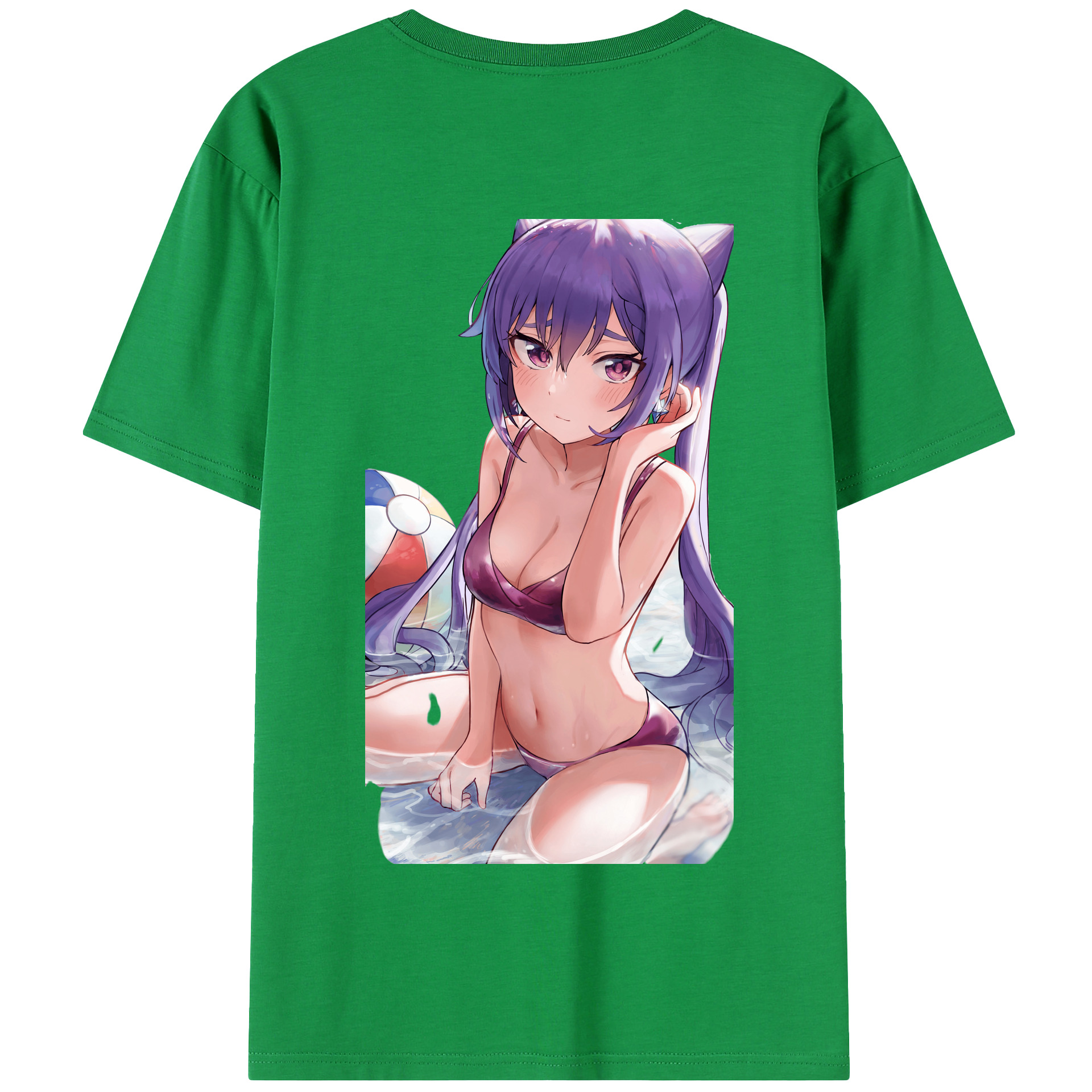 げんし神 刻晴 こくせい genshin Kokusei 綿100％半袖Tシャツ（背面プリント）