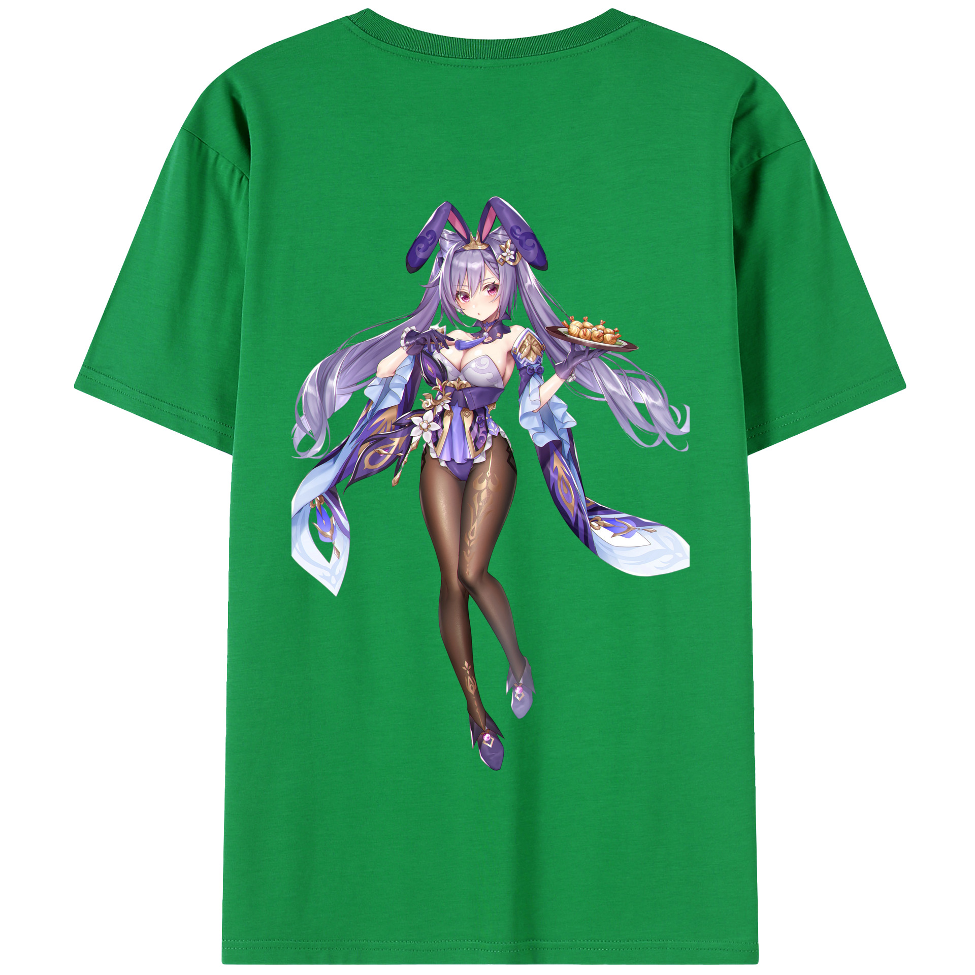 げんし神 刻晴 こくせい genshin Kokusei 綿100％半袖Tシャツ（背面プリント）