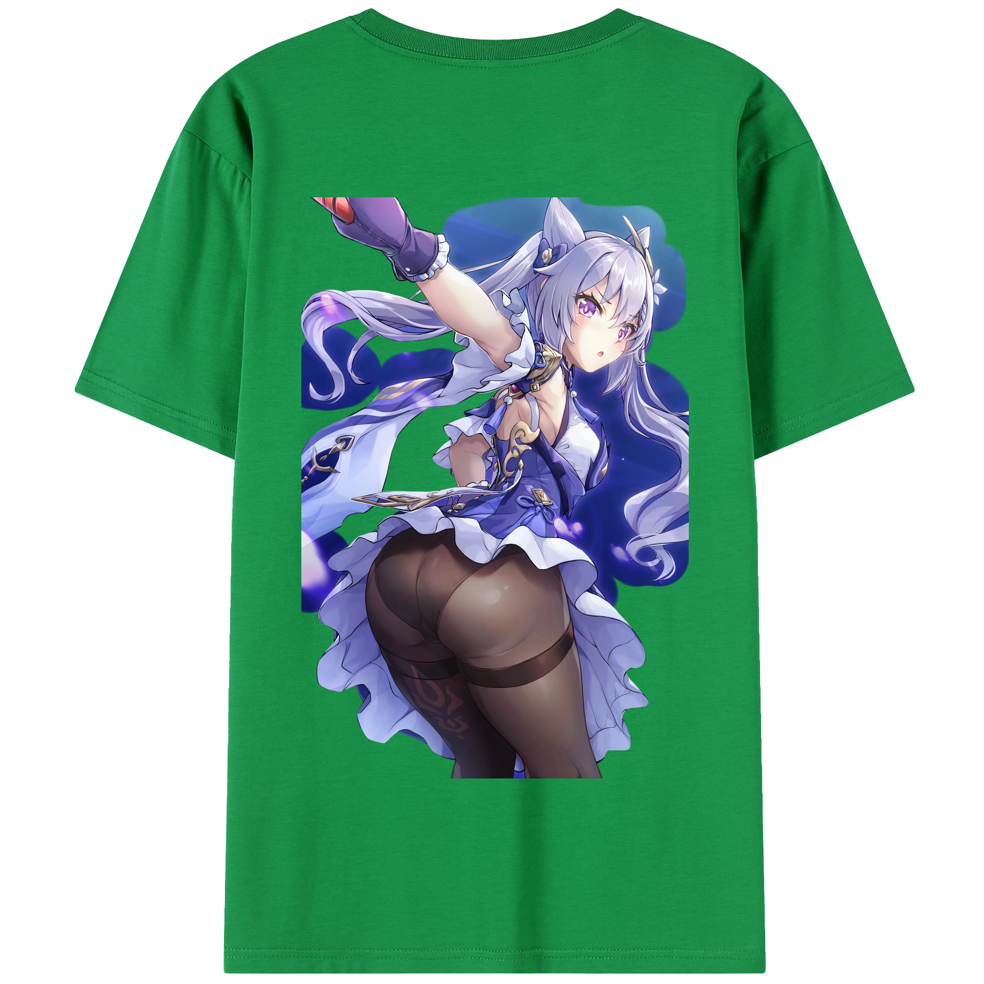 げんし神 刻晴 こくせい genshin Kokusei 綿100％半袖Tシャツ（背面プリント）
