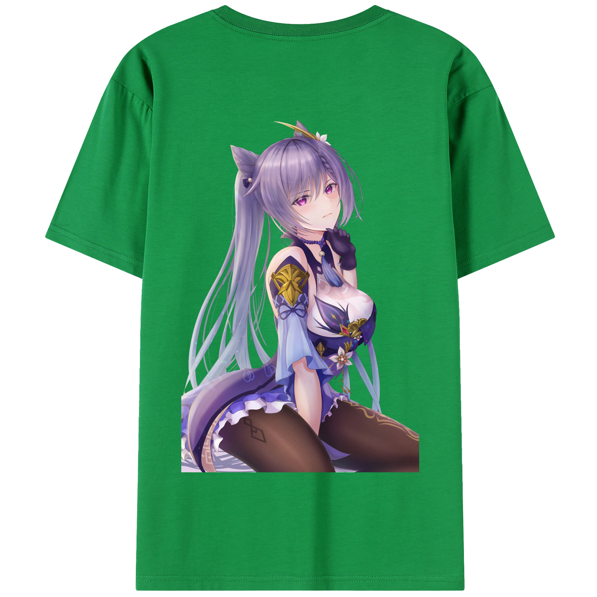 げんし神 刻晴 こくせい genshin Kokusei 綿100％半袖Tシャツ（背面プリント）