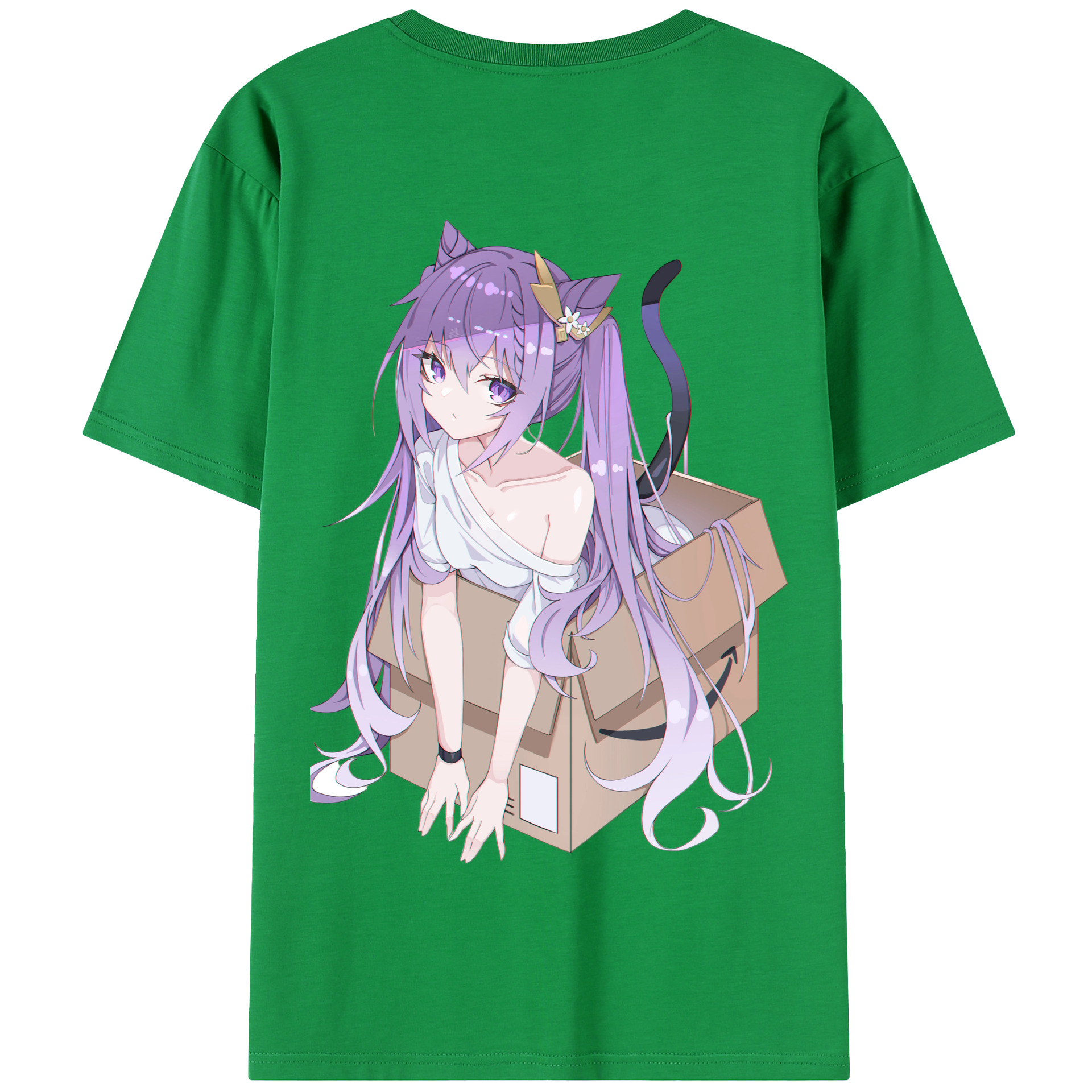 げんし神 刻晴 こくせい genshin Kokusei 綿100％半袖Tシャツ（背面プリント）