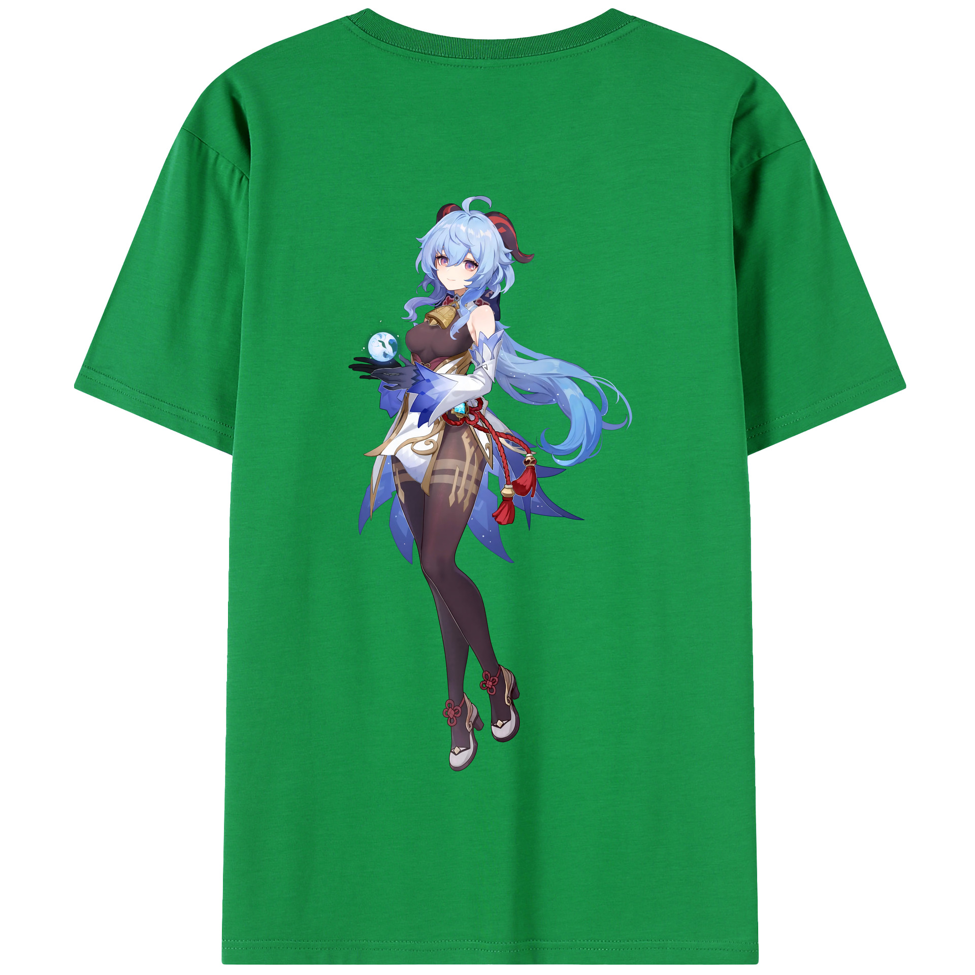 げんし神 甘雨 かんう genshin Ganyu 綿100％半袖Tシャツ（背面プリント）