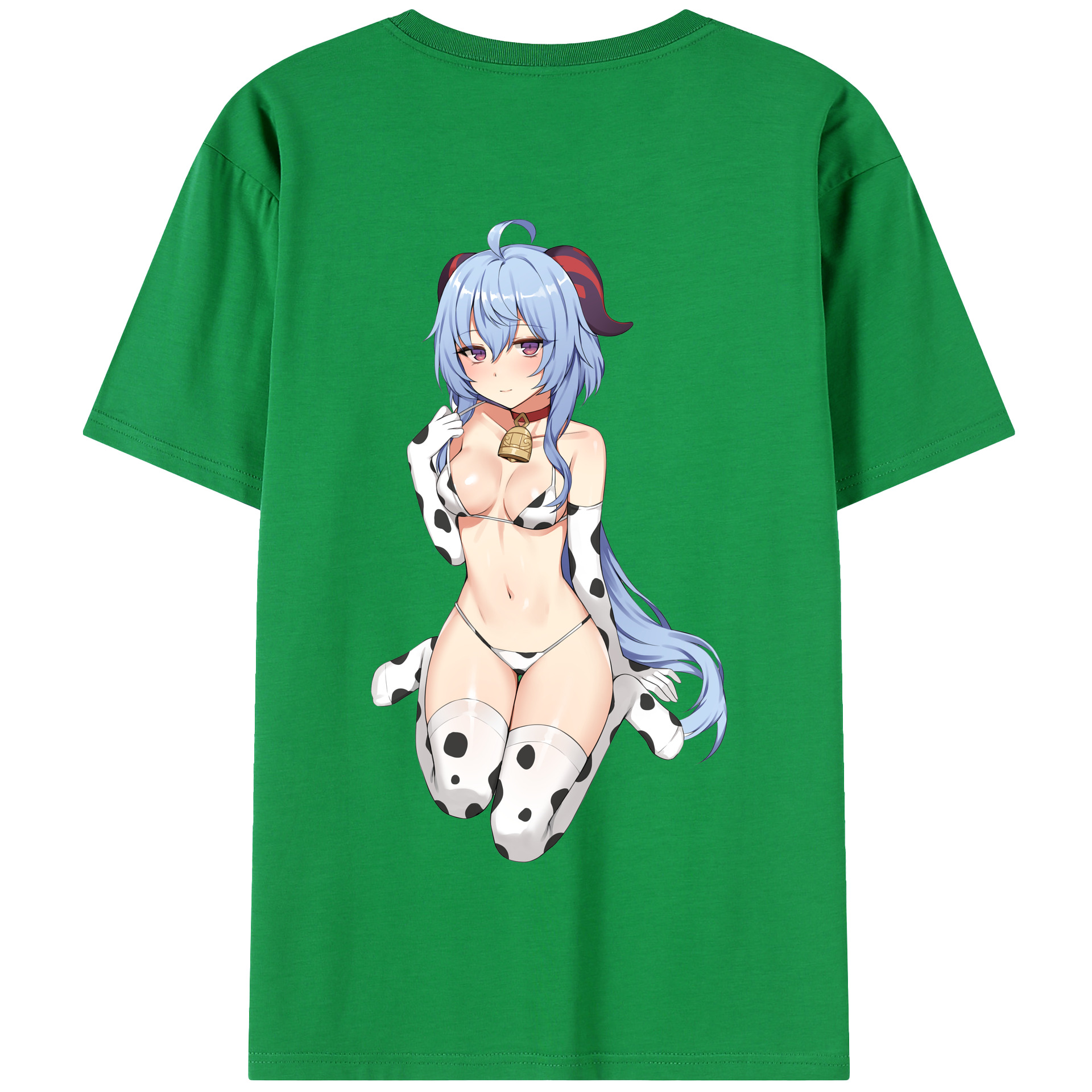 げんし神 甘雨 かんう genshin Ganyu 綿100％半袖Tシャツ（背面プリント）