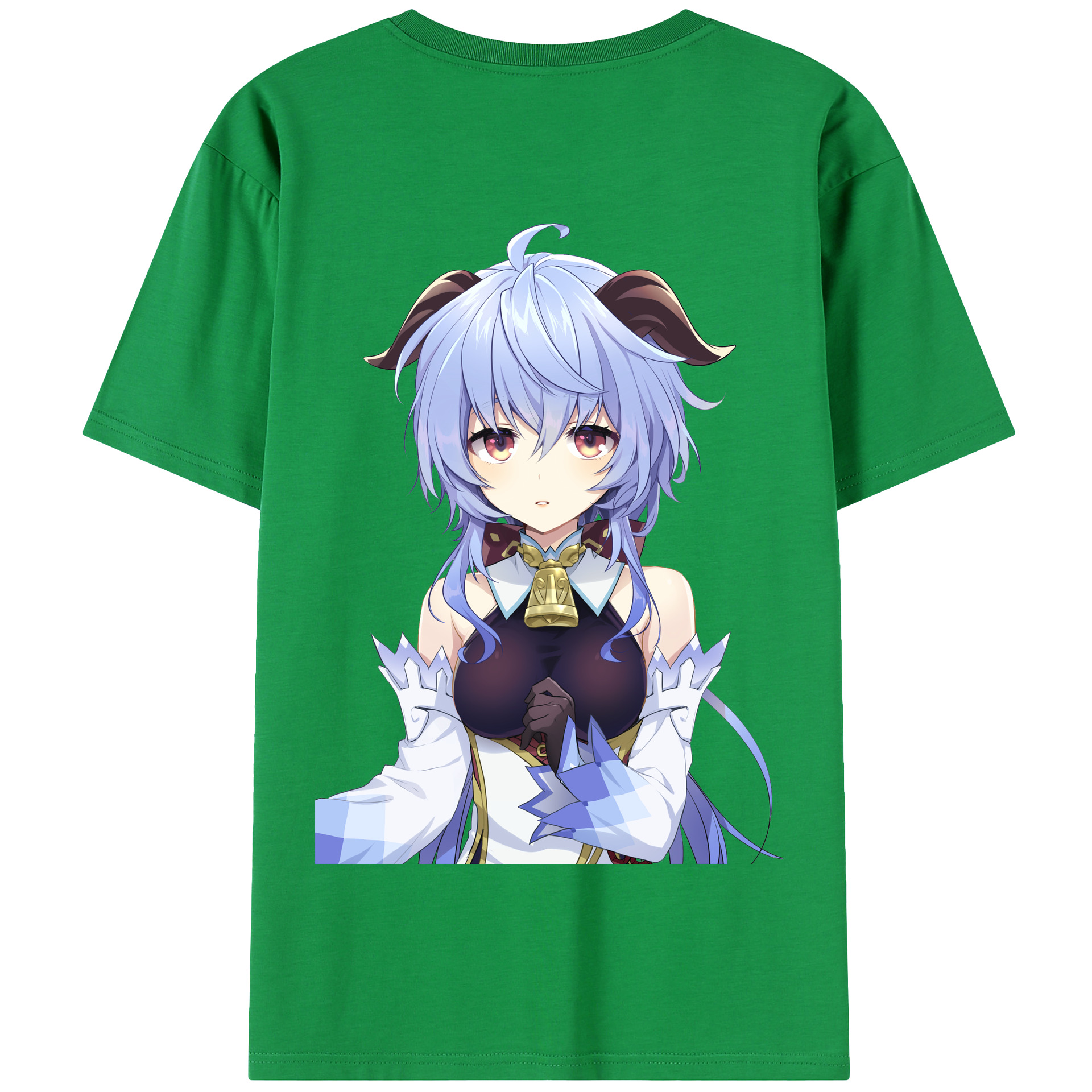 げんし神 甘雨 かんう genshin Ganyu 綿100％半袖Tシャツ（背面プリント）