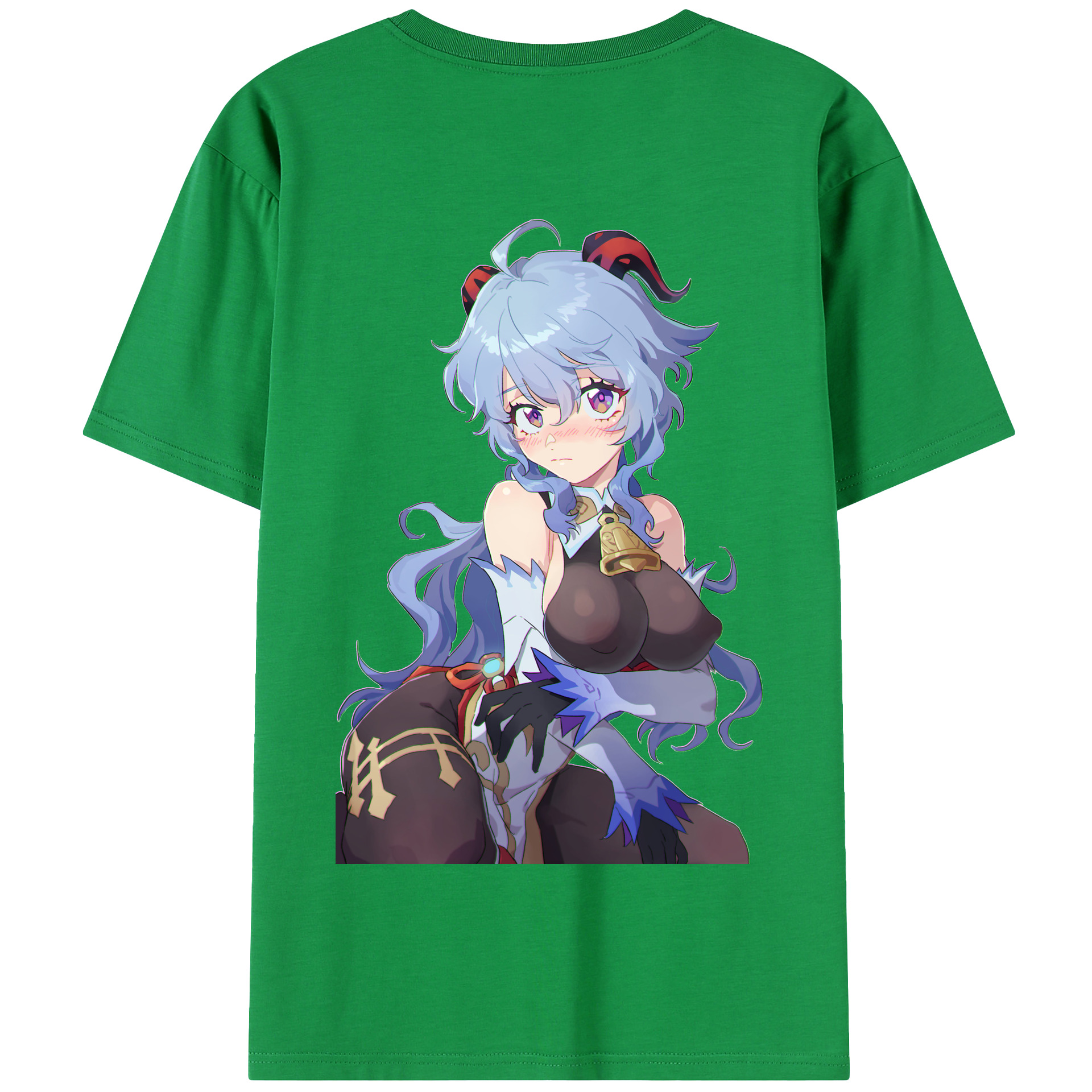 げんし神 甘雨 かんう genshin Ganyu 綿100％半袖Tシャツ（背面プリント）