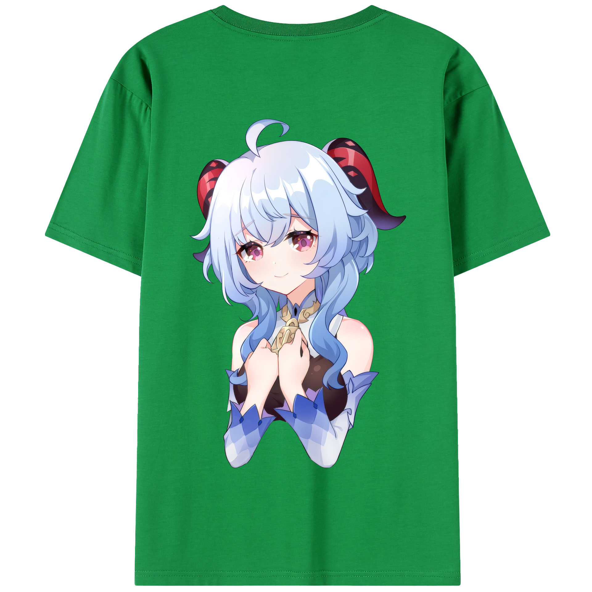 げんし神 甘雨 かんう genshin Ganyu 綿100％半袖Tシャツ（背面プリント）